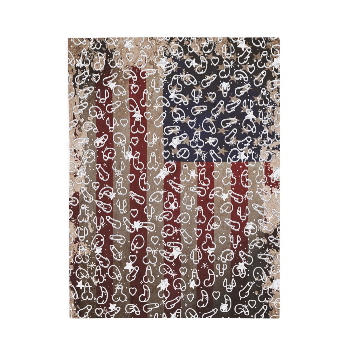 Distressed US Flag Penis Blanket Gift, Adult Gift, Naughty Penis Gift, Vintage Flag Penis Blanket Gift, Rude gifts