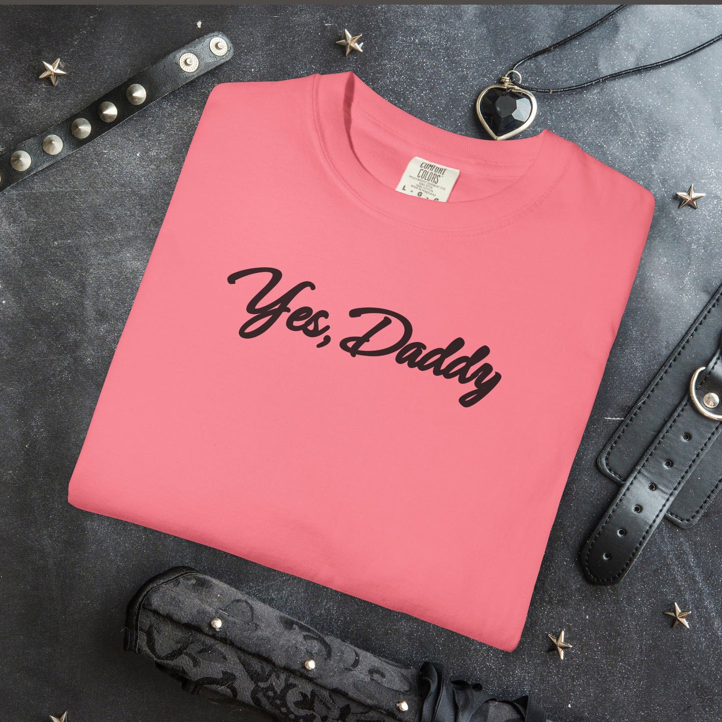 Yes Daddy Shirt – Submissive Wife T-Shirt, Naughty BDSM Graphic Tee for Women, NSFW Dirty Sex Shirt, Offensive Inappropriate Couple Party Shirt