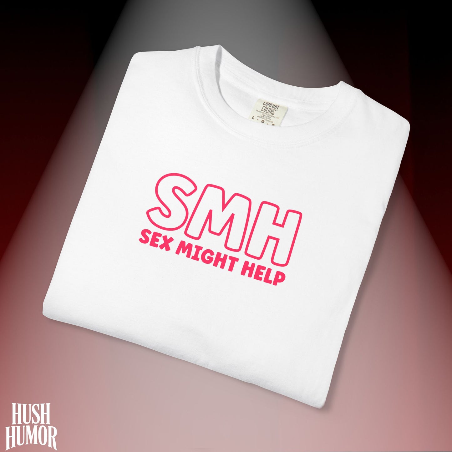 SMH Sex Might Help T-Shirt | Funny Comfort Colors Bold Statement Tee | Inappropriate Concert Shirt for Naughty Women | Festival Summer Top