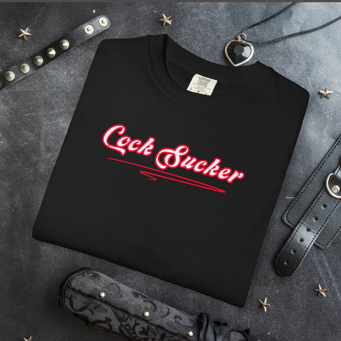 Naughty Girl Sex T-Shirt – Sexy Offensive Ladies Comfort Colors C*ck Sucker Tee, Hot Wife NSFW Party Shirt