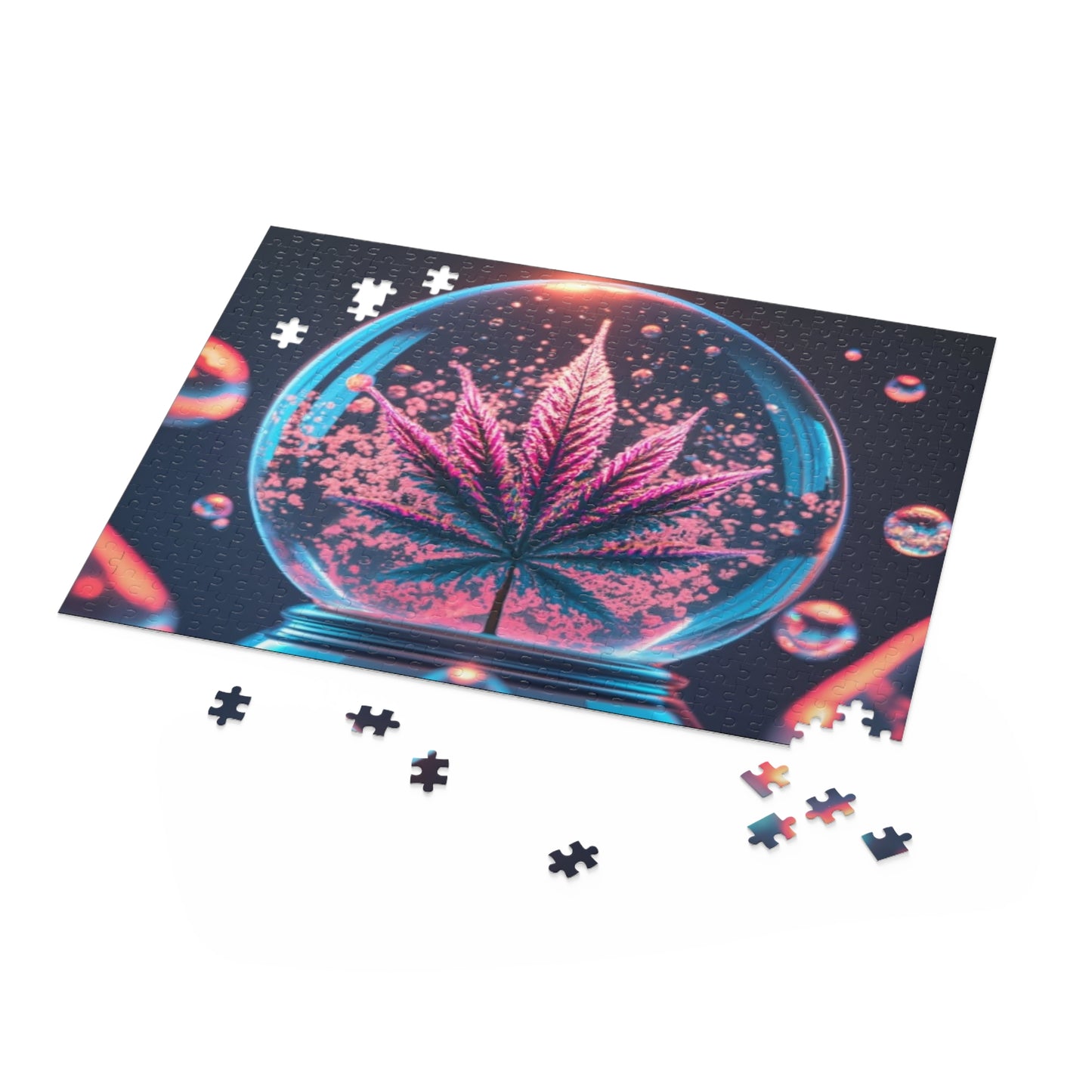 Bubble Vision – Electric Pink Leaf Orb Puzzle for Adults looking for a chill activity