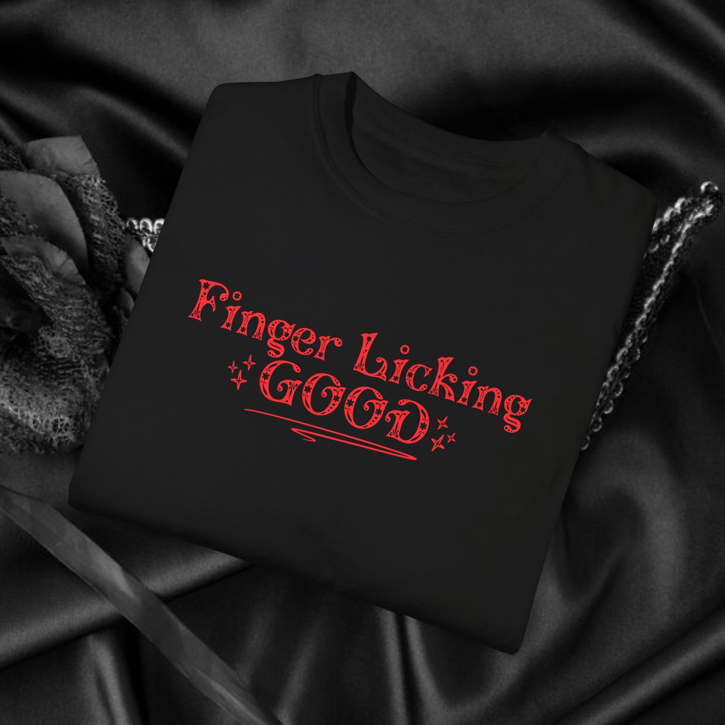 Finger Licking Good Naughty Women’s T-Shirt – Funny Comfort Colors Tee, Inappropriate Adult Humor Gift