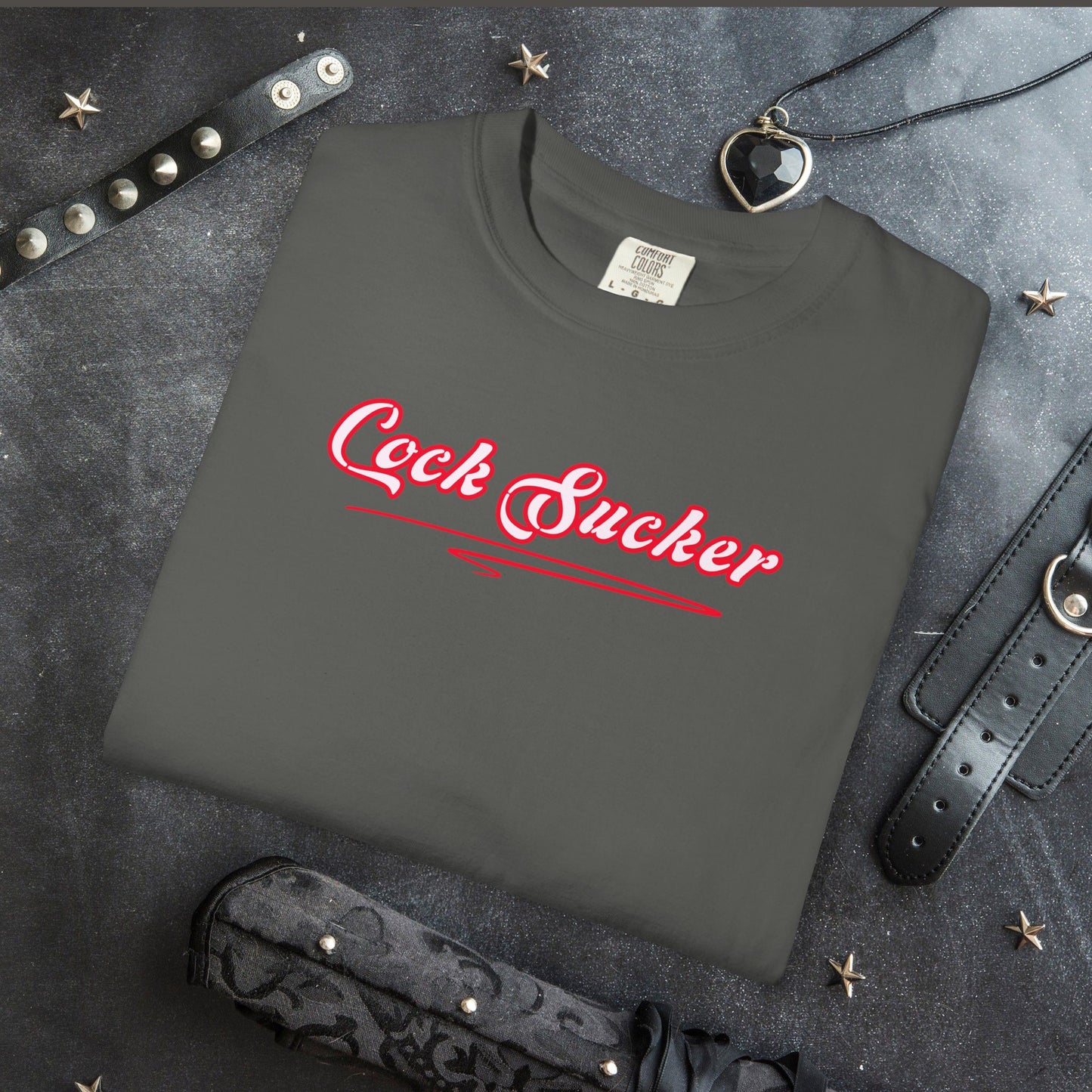 Naughty Girl Sex T-Shirt – Sexy Offensive Ladies Comfort Colors C*ck Sucker Tee, Hot Wife NSFW Party Shirt