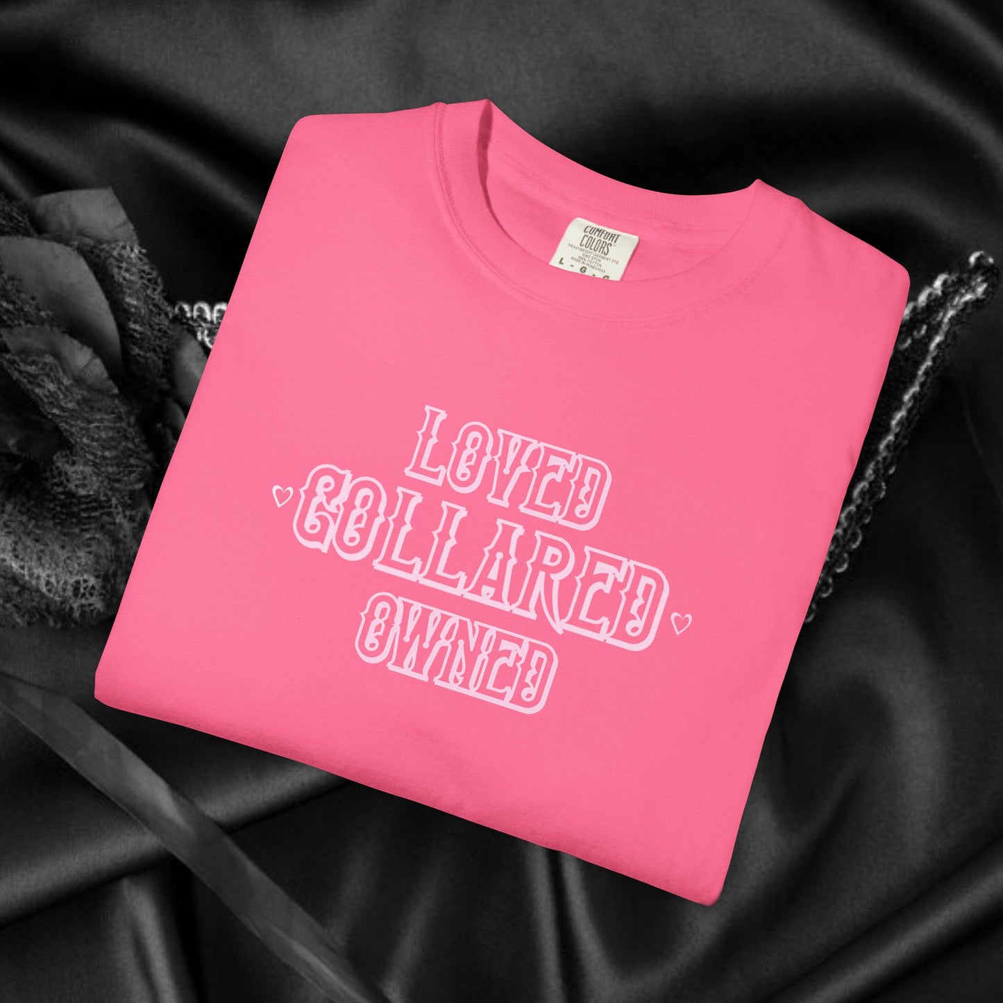 Submissive BDSM Loved Collared Owned T-shirt, Unisex Kinky Tee, Submissive Wife Gift