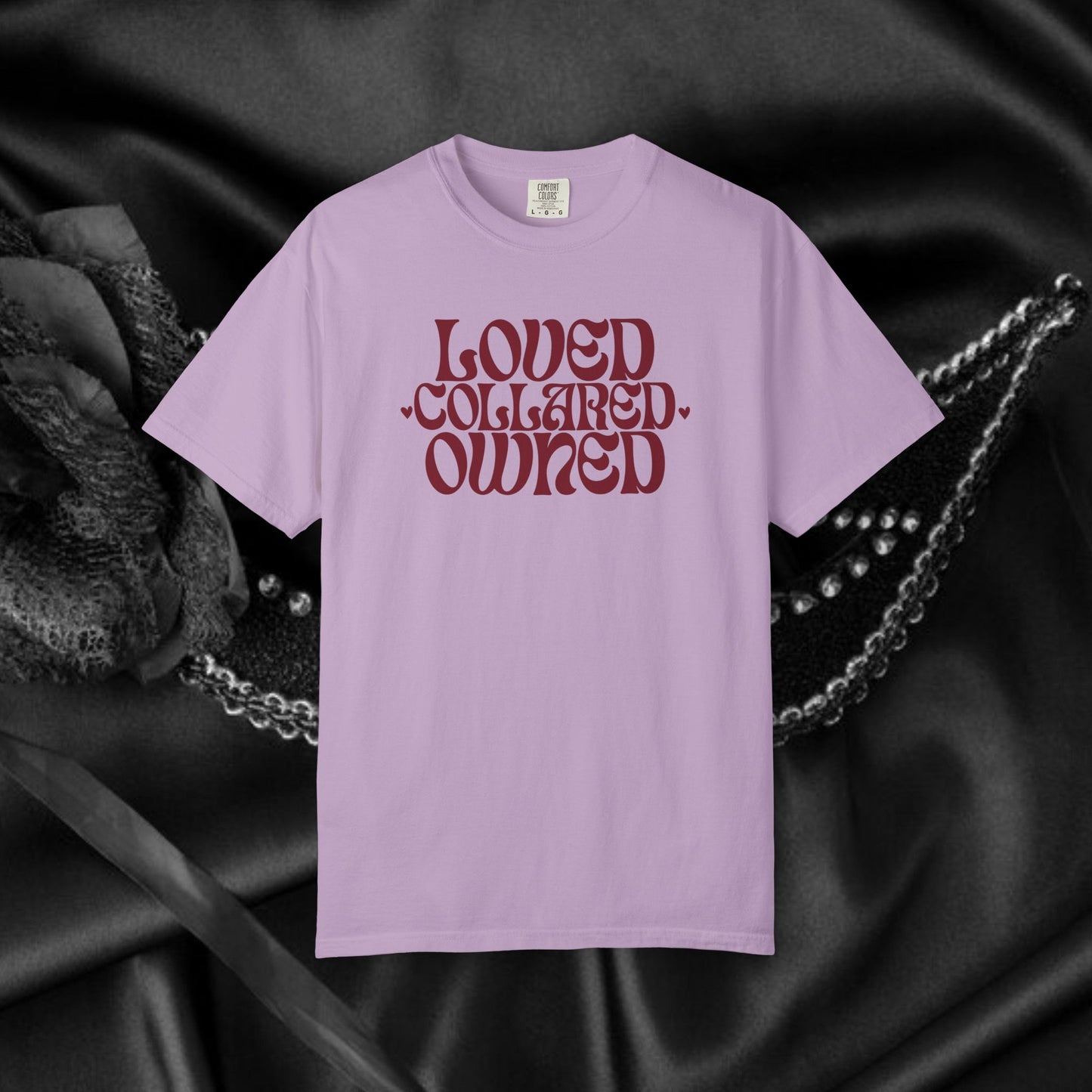 Loved Collared Owned Submissive T-shirt, BDSM themed Kinky Tee, Submissive Wife Gift, BDSM Apparel