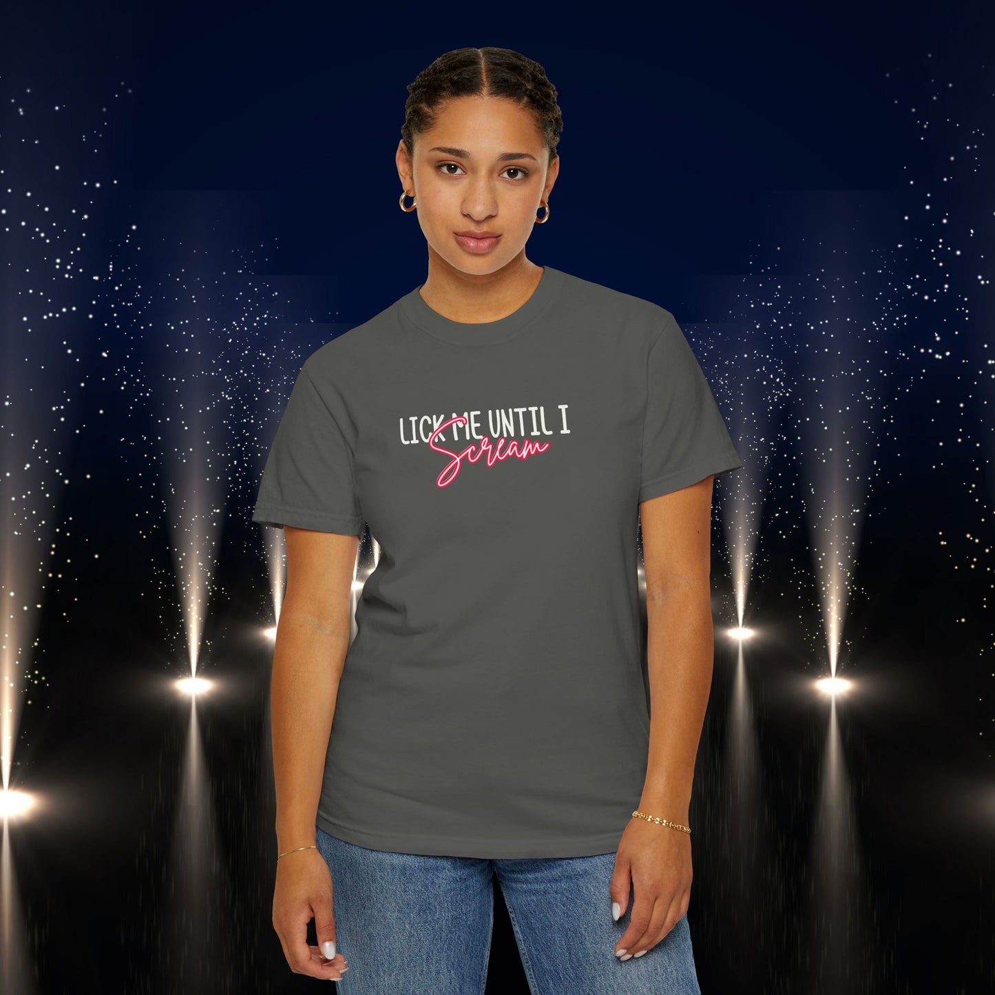Lick Me Until I Scream Shirt – Naughty Oral Sex T-Shirt for Women, Funny Dirty Wife Tee