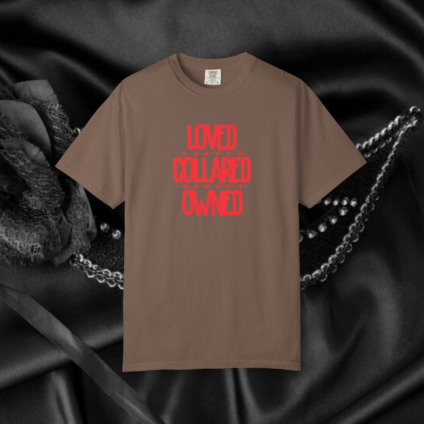 BDSM Loved Collared Owned Submissive T-shirt, Unisex Kinky Tee, Submissive Wife Gift, BDSM Apparel