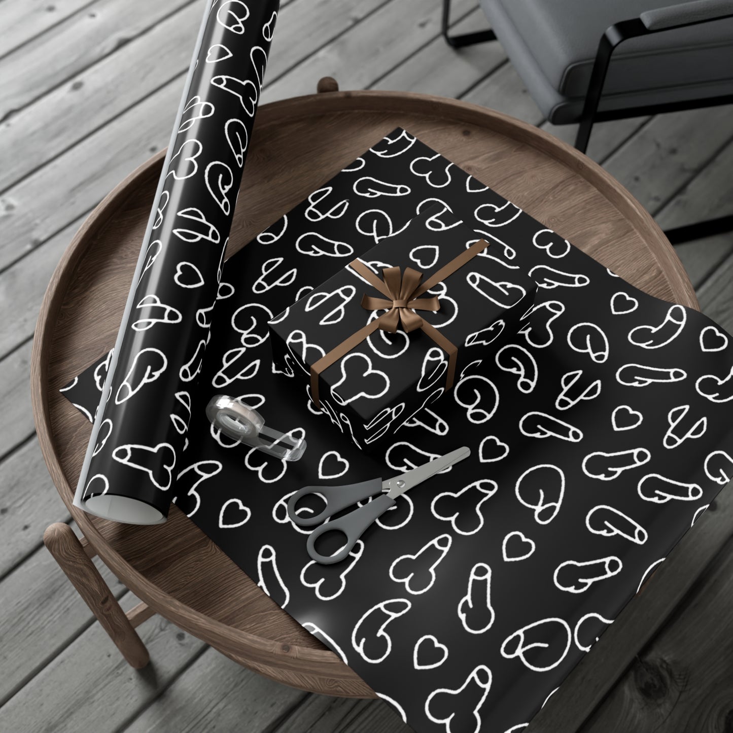Penis Wrapping Paper – Funny Naughty NSFW D*ck Gift Wrap, Adult Humor Gag Gift Paper