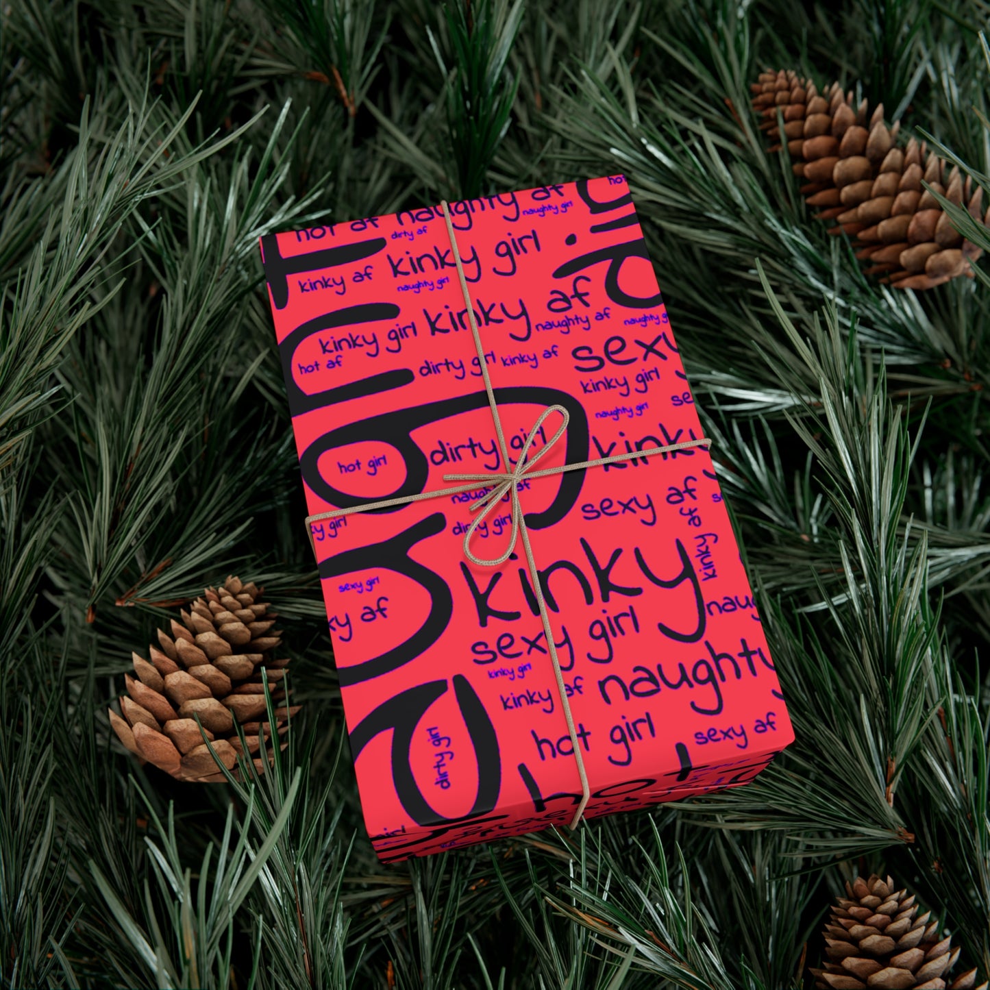 Naughty AF Wrapping paper, special occasion wrapping paper for hot girls