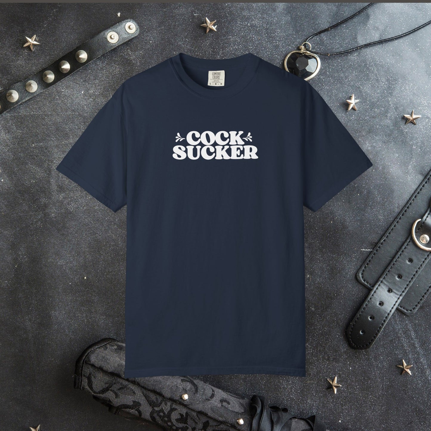 C*ck Sucker Offensive Ladies Comfort Colors T-Shirt – Hot Wife NSFW Party Tee