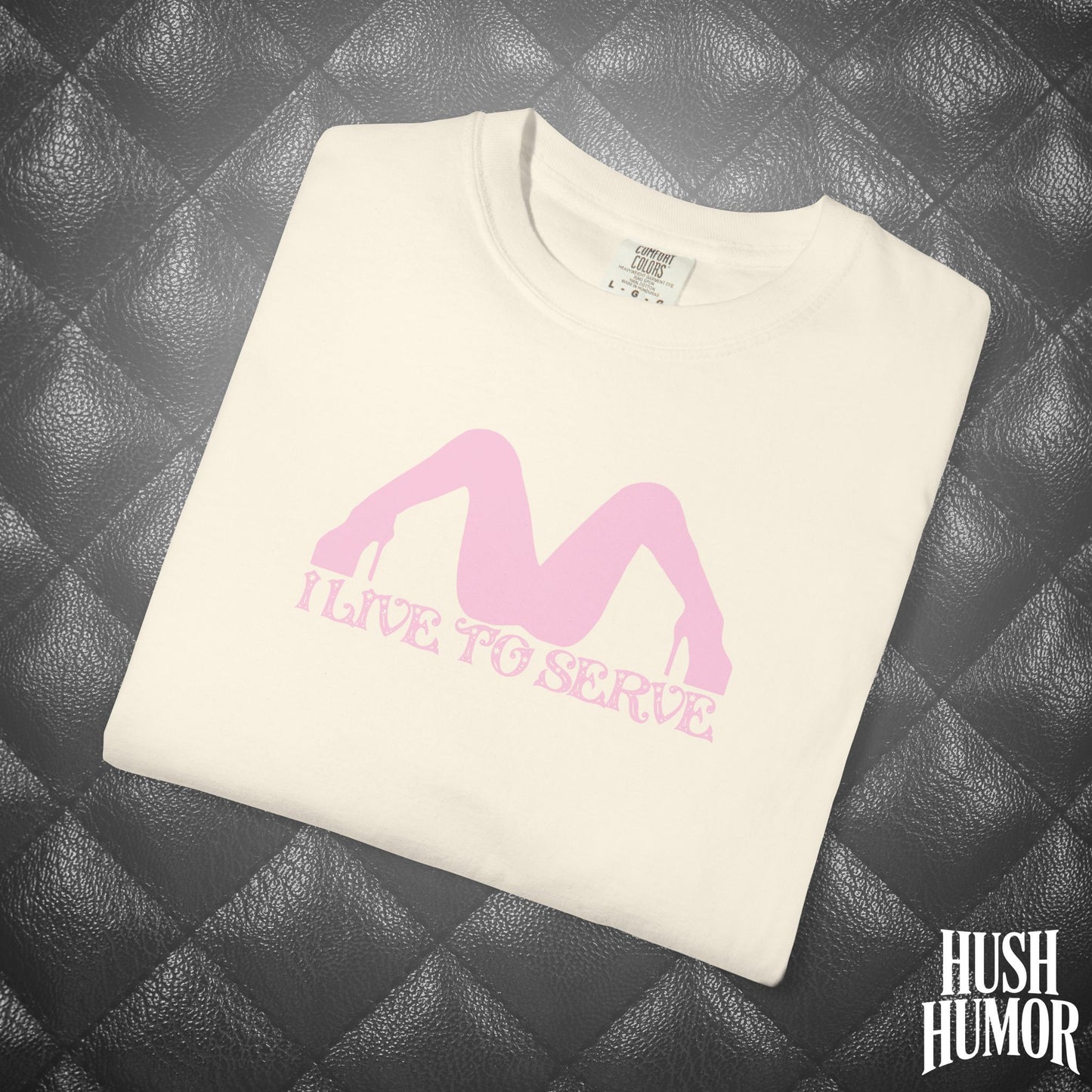 I Live to Serve Submissive T-Shirt | BDSM Kink Shirt for Women Pink graphic tee