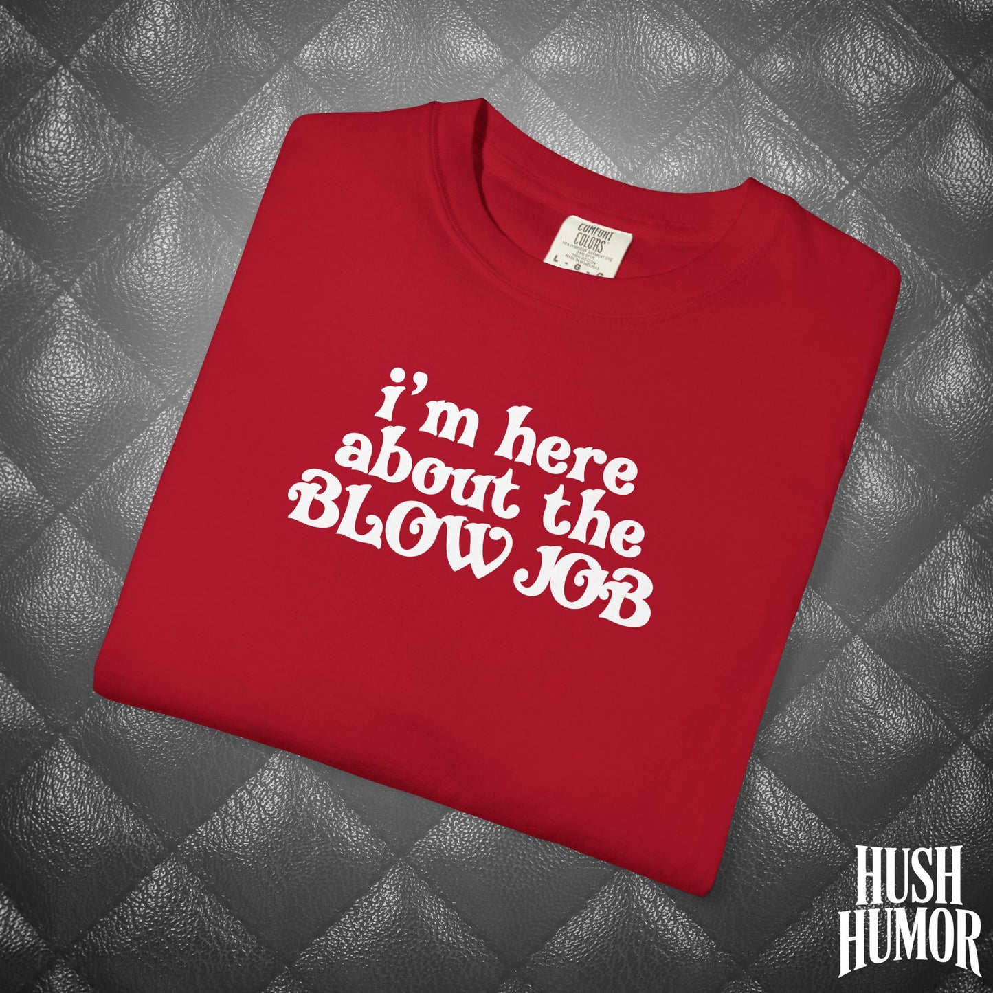 I'm Here About the Blow Job T-Shirt | Naughty Girl Sex Humor Tee | Sarcastic Dirty Shirt for Women | Hot Wife Adult Graphic Apparel