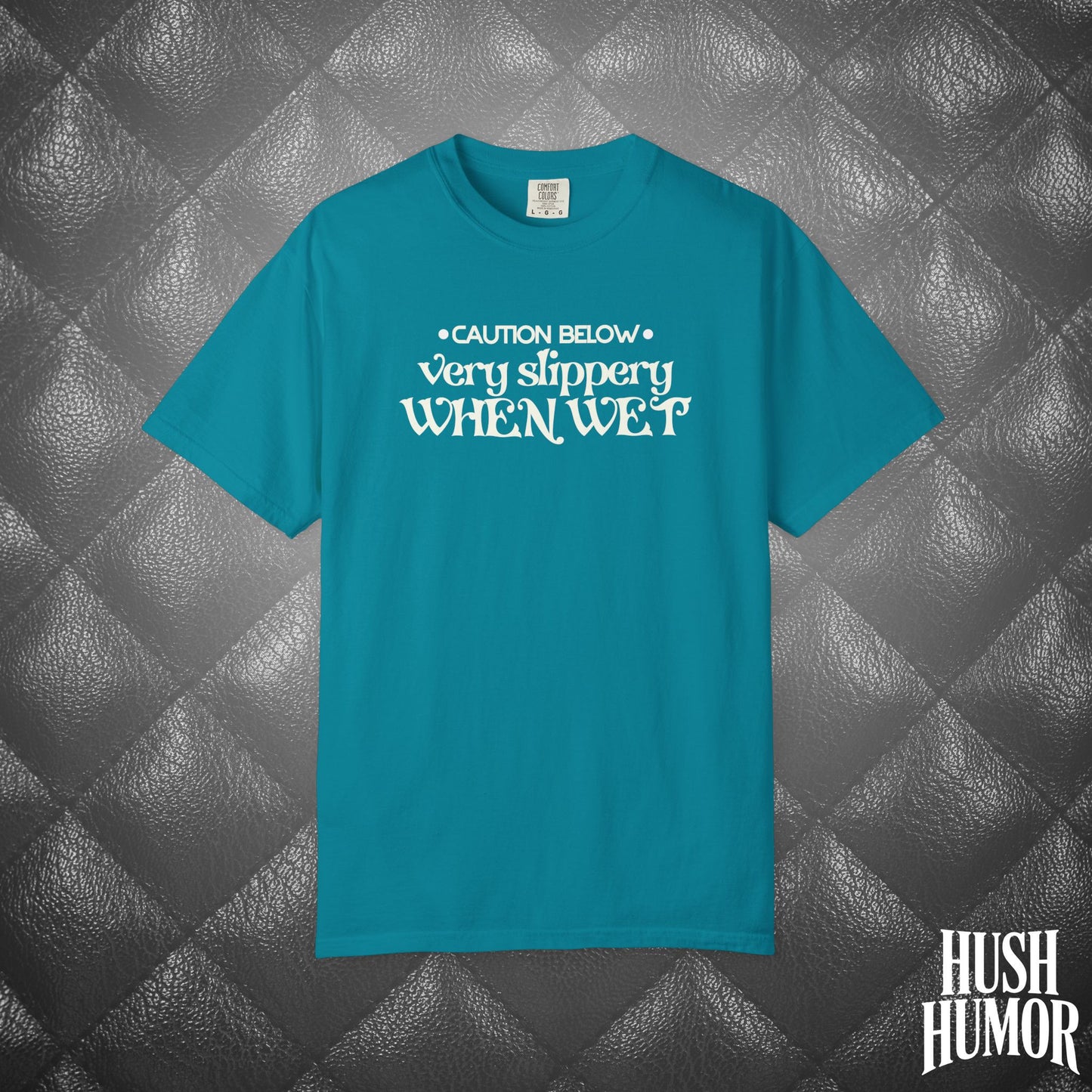 Slippery When Wet T-Shirt | Funny Dirty Girl Graphic Tee | Inappropriate Sex Humor Shirt for Women | Adult Sarcastic NSFW Shirt