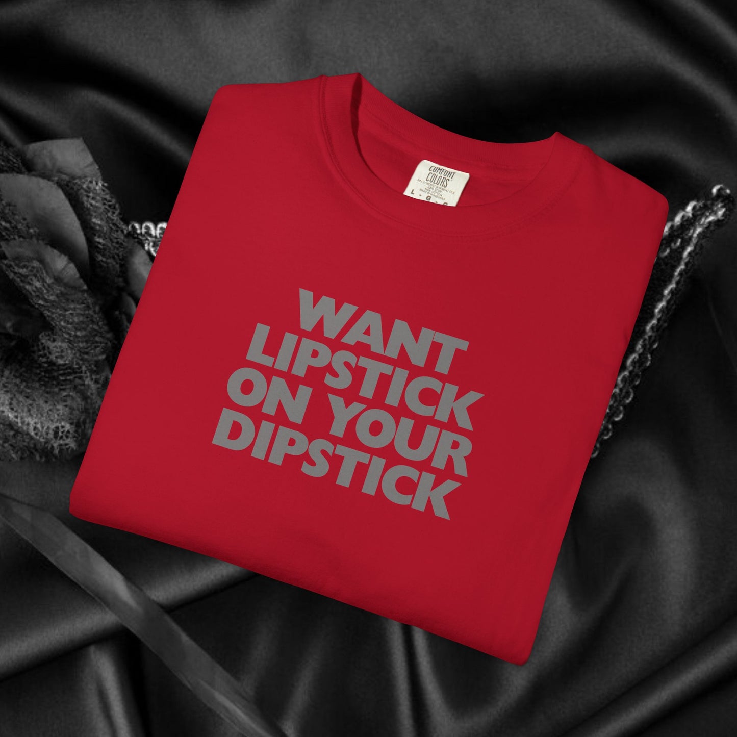 Lipstick on Your Dipstick Shocking Dirty T-shirt for Women, FEMdom gift, Funny Adult Gift