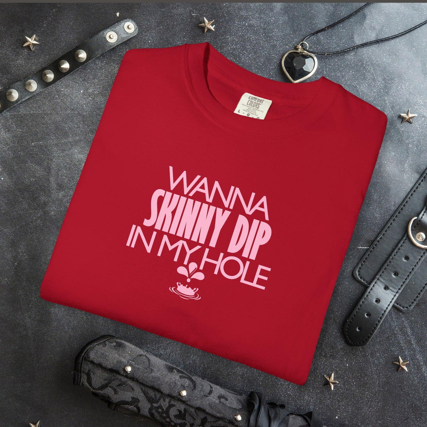 Wanna Skinny Dip in My Hole T-Shirt – Sexy Suggestive Women’s Naughty Summer Party Tee