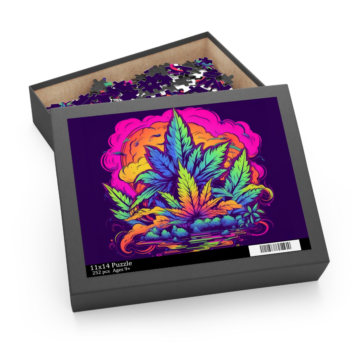 Wild Side Trip – Electric Jungle Puzzle with Neon Burst Fun Adult Activity for Jokers, Tokers, and Smokers gift