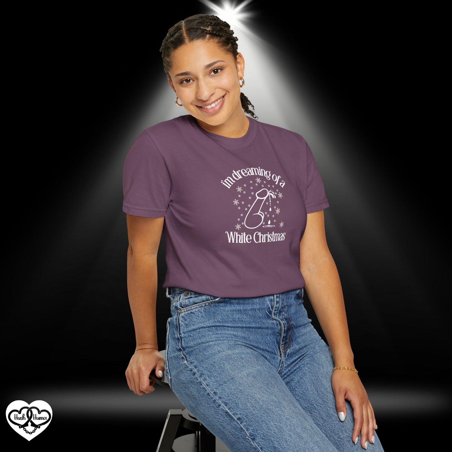 I’m Dreaming of a White Christmas Naughty Shirt – Funny Adult Xmas Tee, Sexy Holiday Party Top