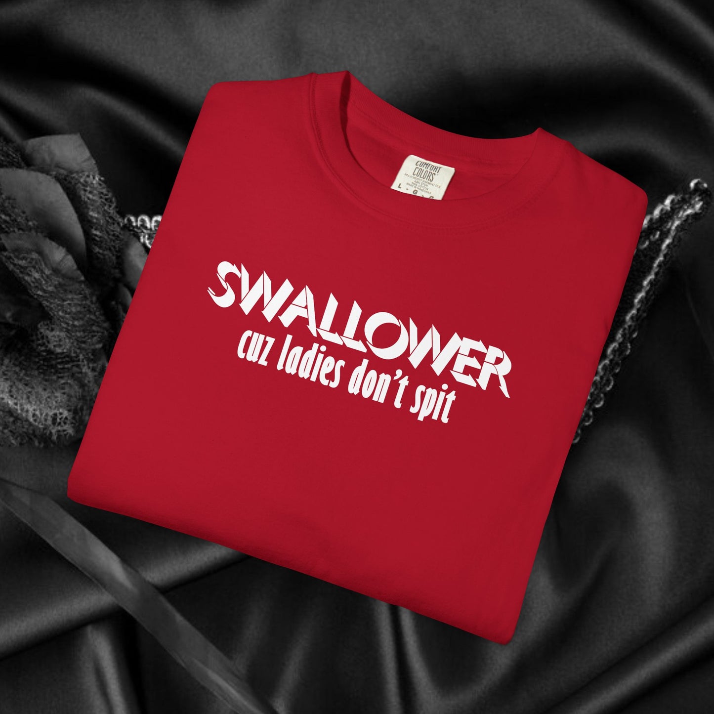 Naughty Swallower T-shirt, Silly Oral Sex Women's Shirt, Fun Adult Humor Tee, Blow j*b Party Apparel, Sexy Wife Gift, Dirty BJ Top