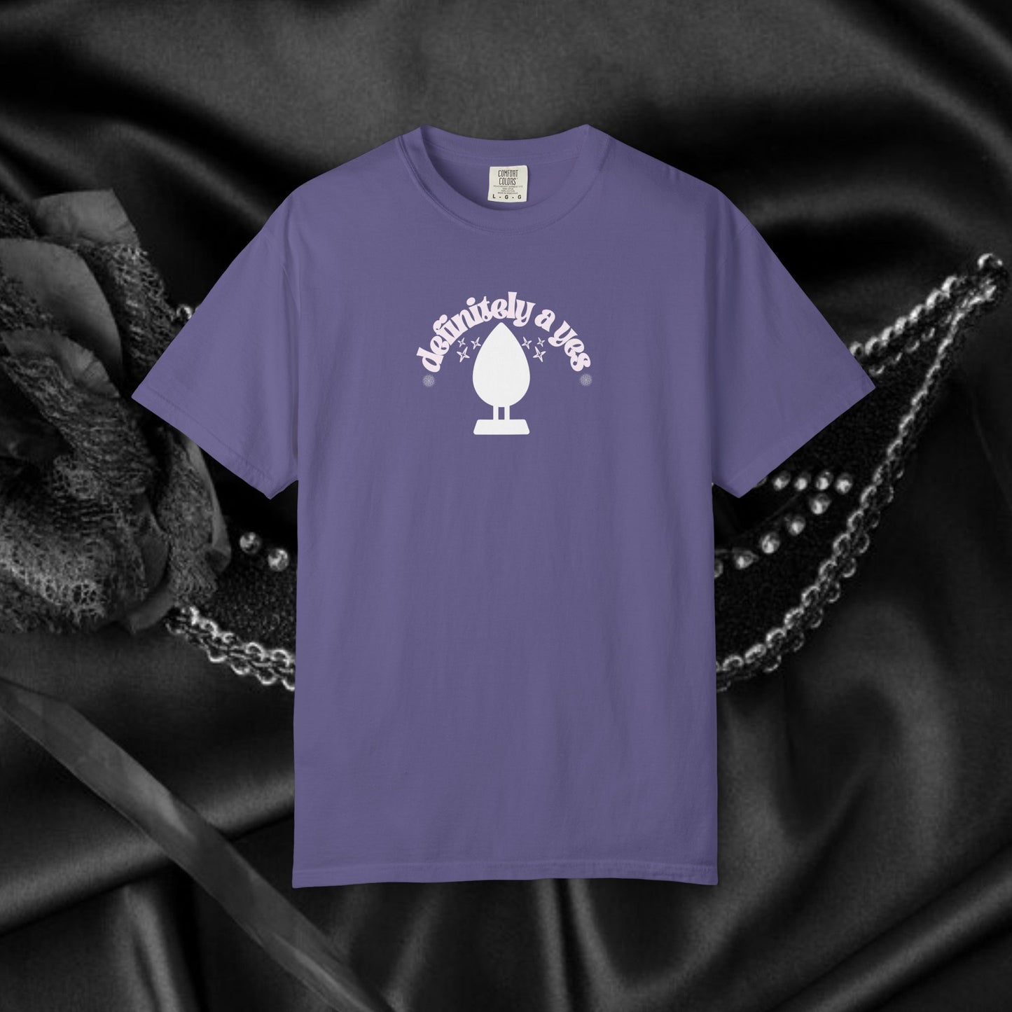 Definitely a Yes for Butt Plug Naughty Women’s Shirt – Adult Humor Comfort Colors Tee, Offensive Inappropriate Gag Gift