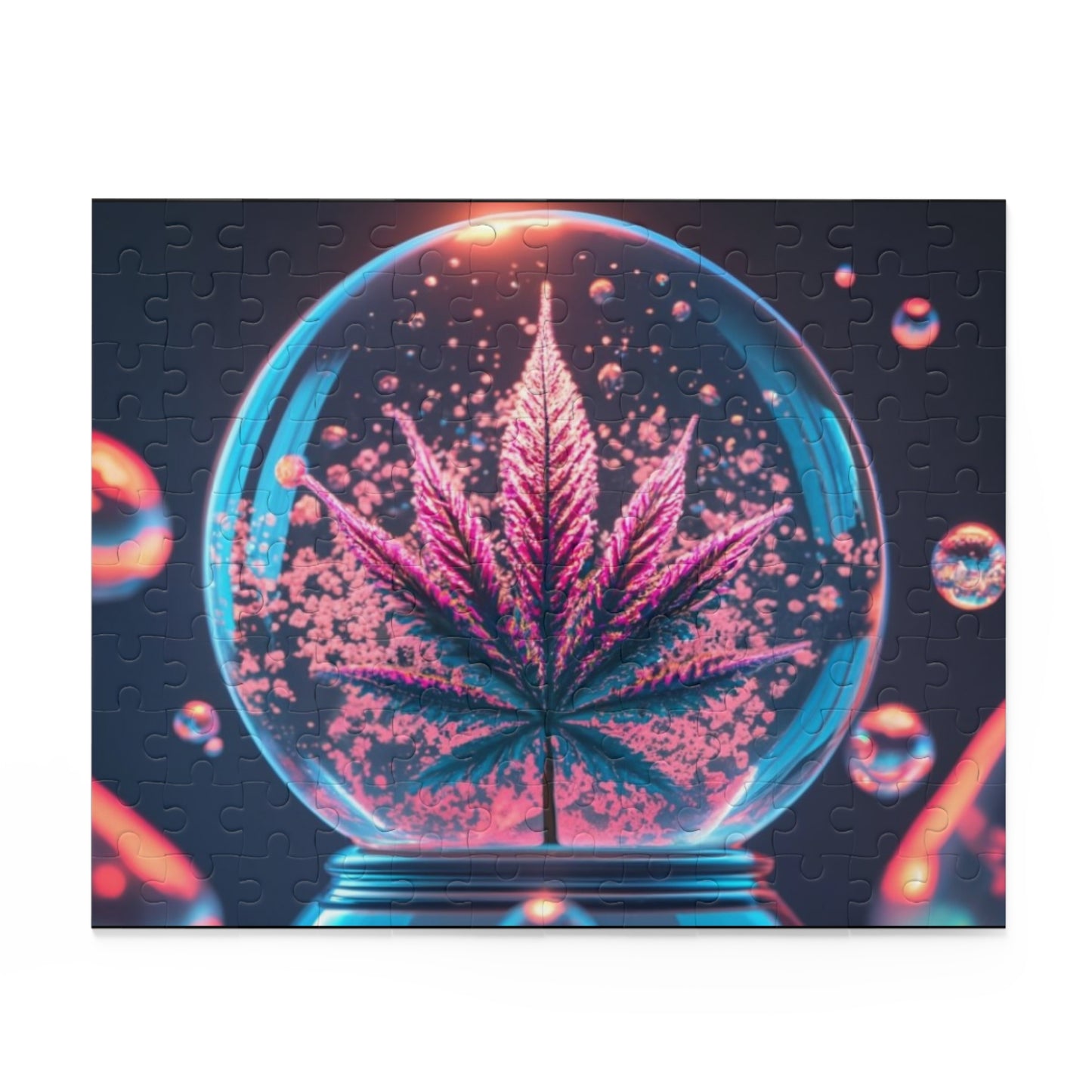 Bubble Vision – Electric Pink Leaf Orb Puzzle for Adults looking for a chill activity