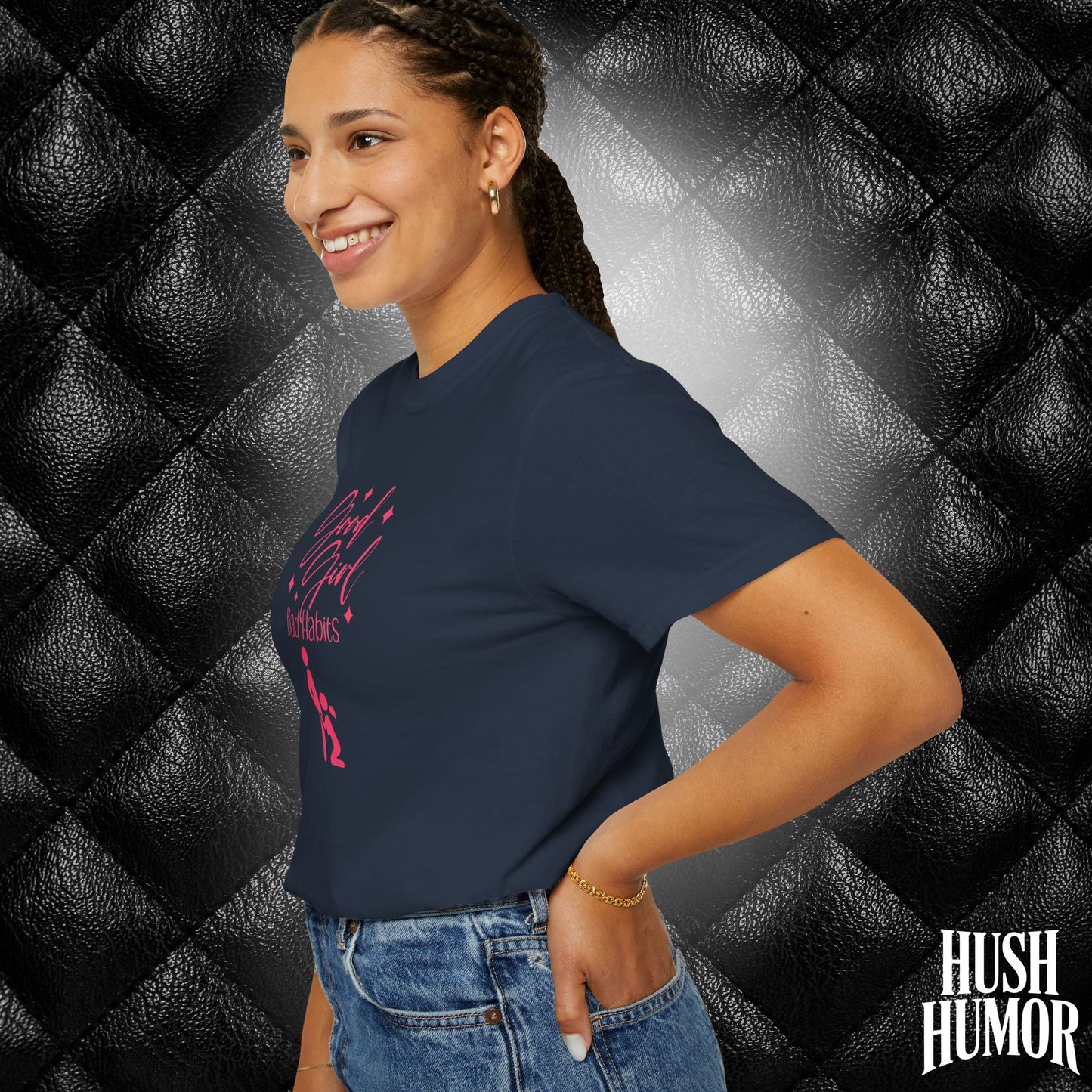 Good Girl Bad Habits Shirt – Funny Oral Sex Graphic Tee for Naughty Wife