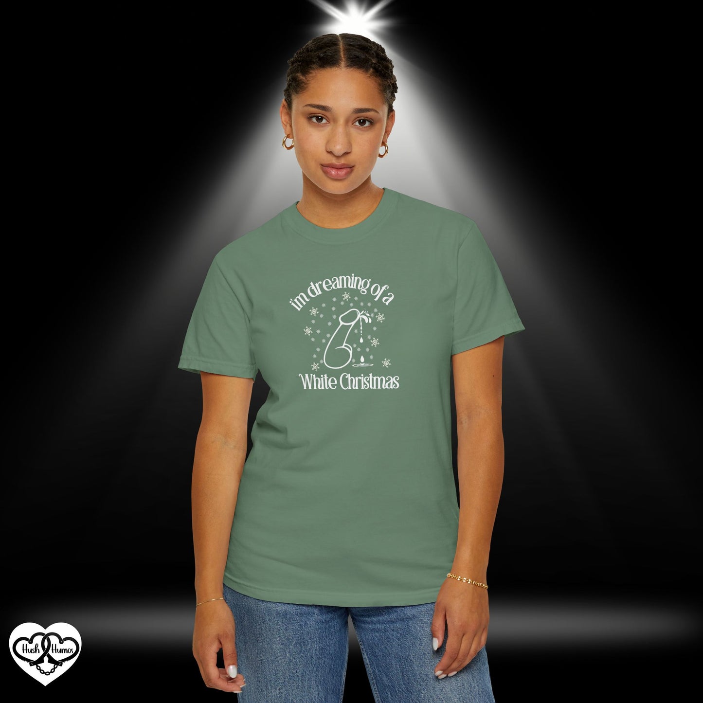 I’m Dreaming of a White Christmas Naughty Shirt – Funny Adult Xmas Tee, Sexy Holiday Party Top