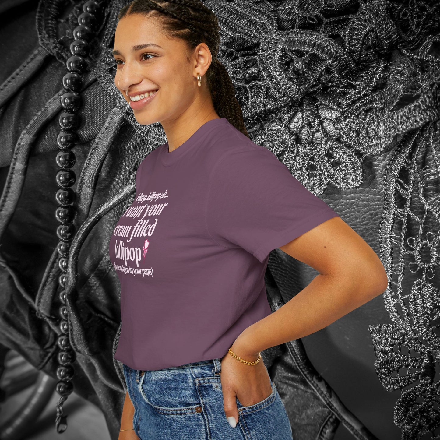 Sexually suggestive lollipop T-shirt, funny innuendo gift for hot wife, hot girl summer outfit, sexy party apparel