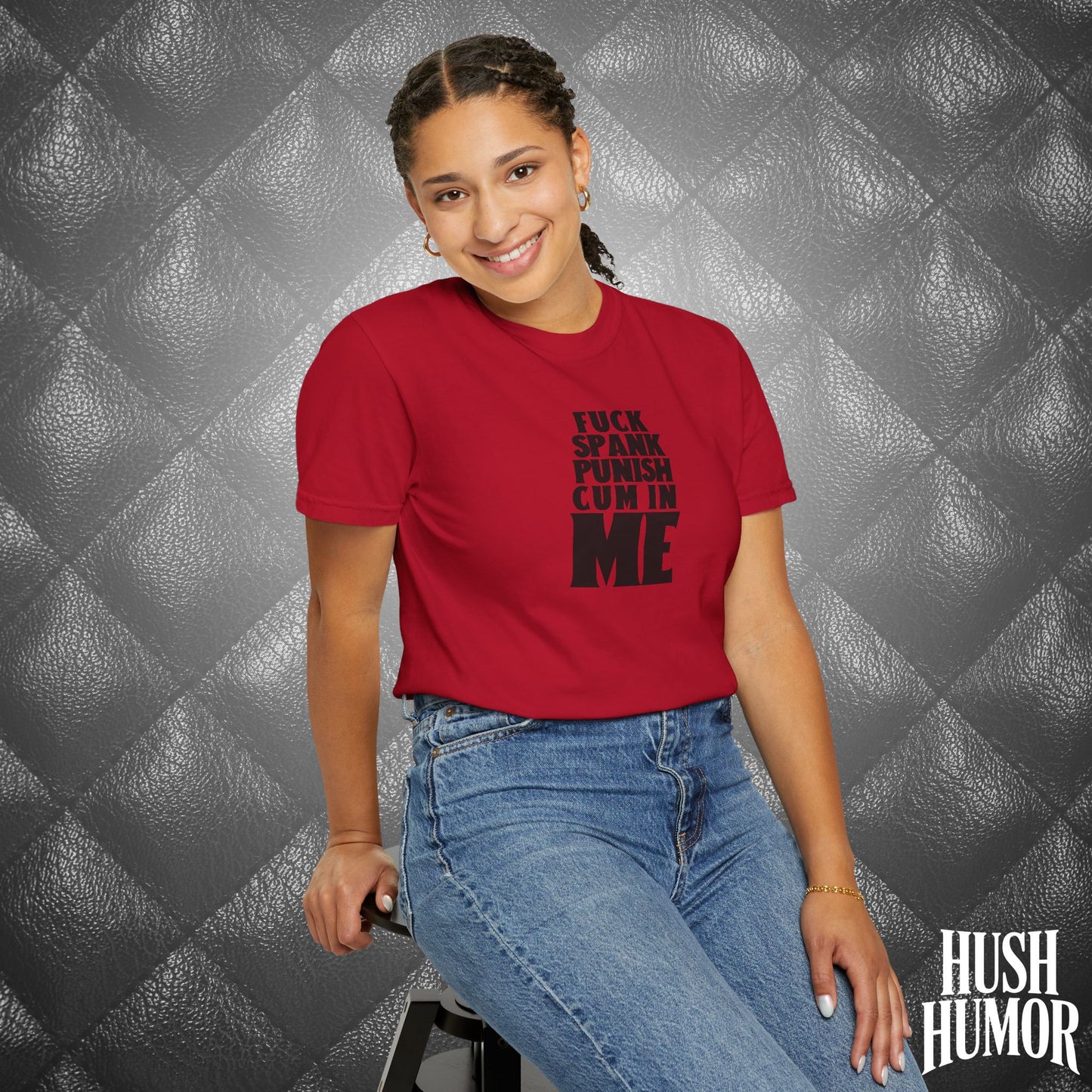Submissive F*ck Spank Punish C*m in Me T-Shirt – Naughty Shirt for Women, Inappropriate Dirty Girl Tee, Sexy NSFW Kink Shirt