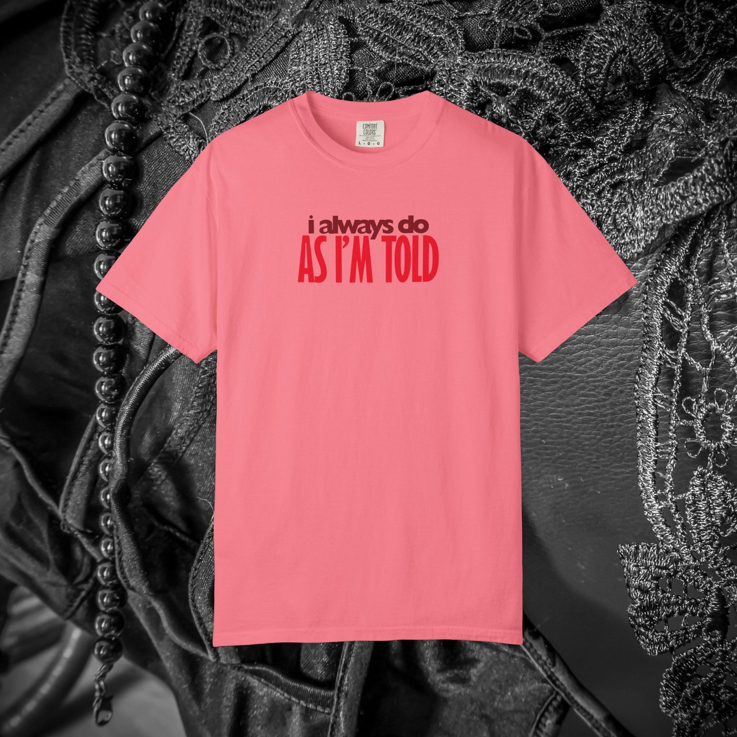 BDSM Apparel I Always Do As I'm Told Tee, Kink Fashion Shirt, Submissive Lover Gift