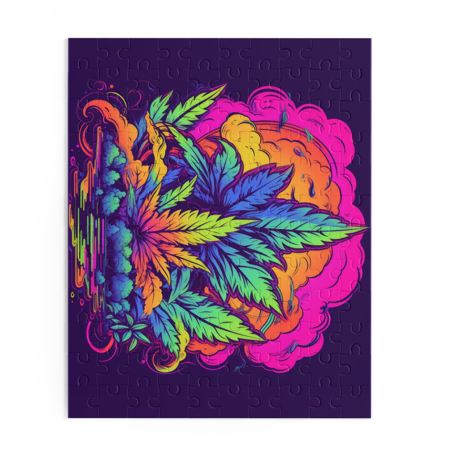 Wild Side Trip – Electric Jungle Puzzle with Neon Burst Fun Adult Activity for Jokers, Tokers, and Smokers gift