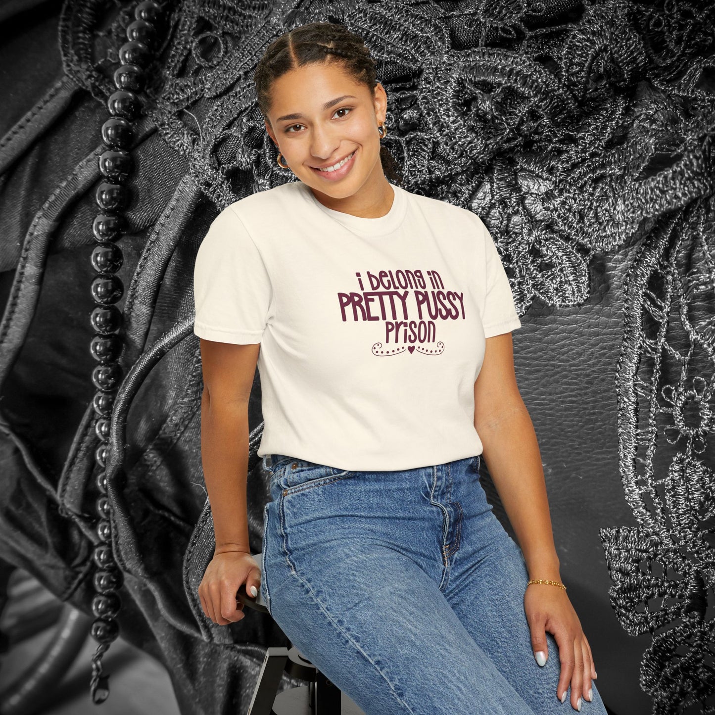 Pretty P*ssy Prison, Funny Adult T-shirt, Offensive Ladies Shirt, Unisex