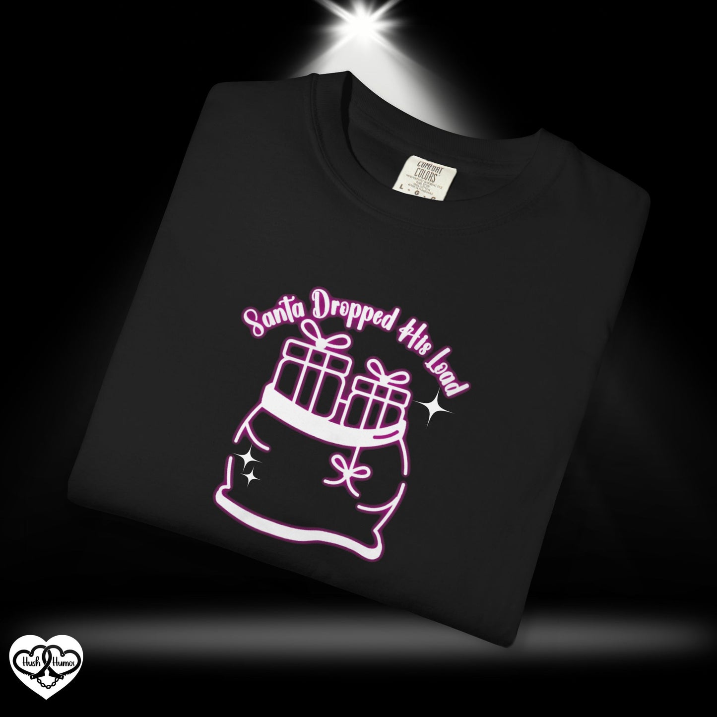 Santa Dropped His Load Naughty Christmas T-Shirt – Funny Adult Xmas Tee