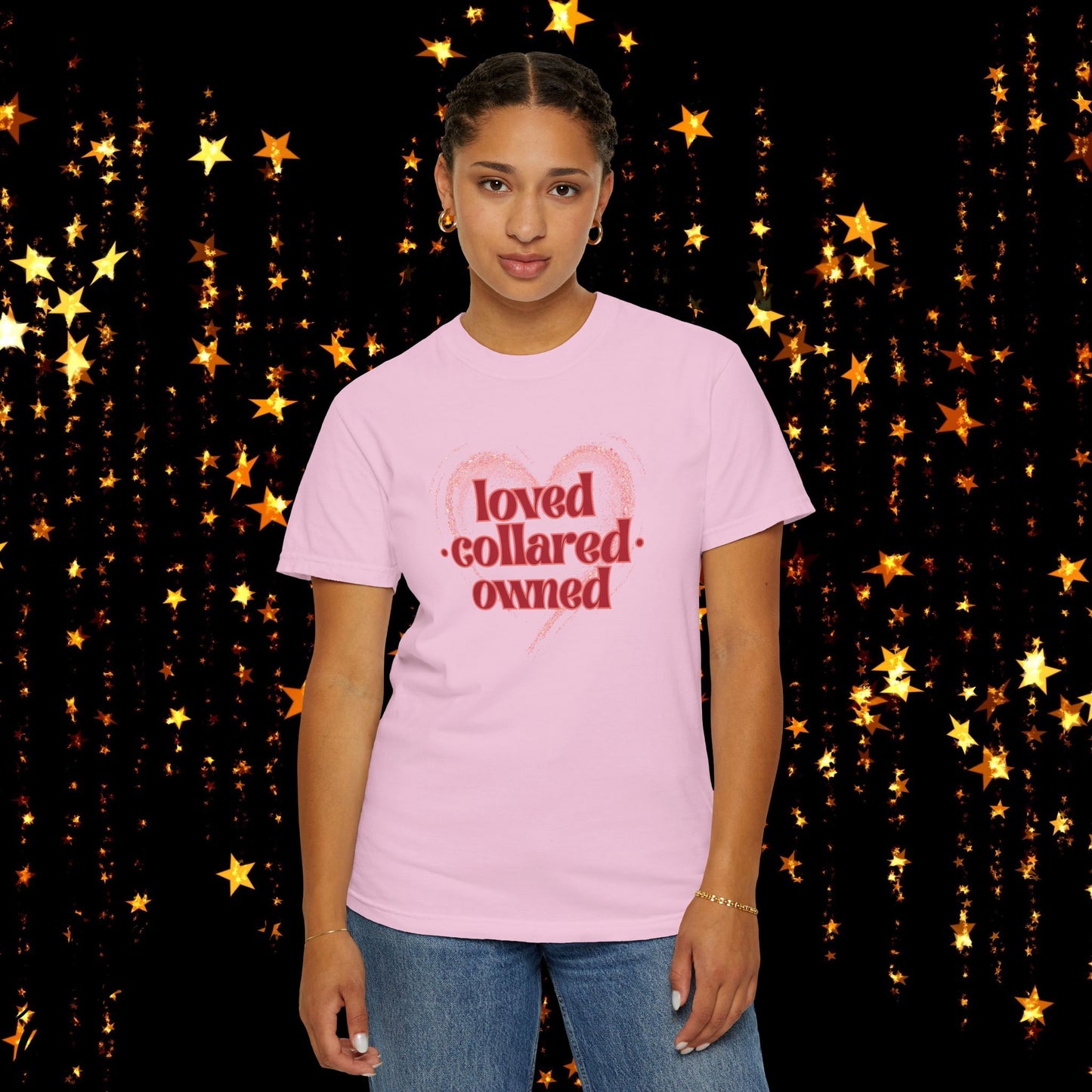 BDSM apparel Loved Collared Owned Submissive T-shirt, Submissive Wife kinky gift