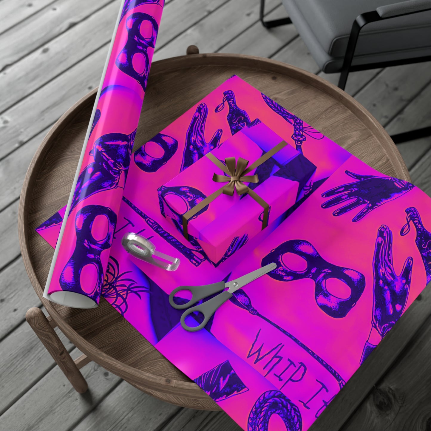BDSM Themed Gift Wrap Papers, Sumissive gift wrap for doms approval special occasion gift wrap
