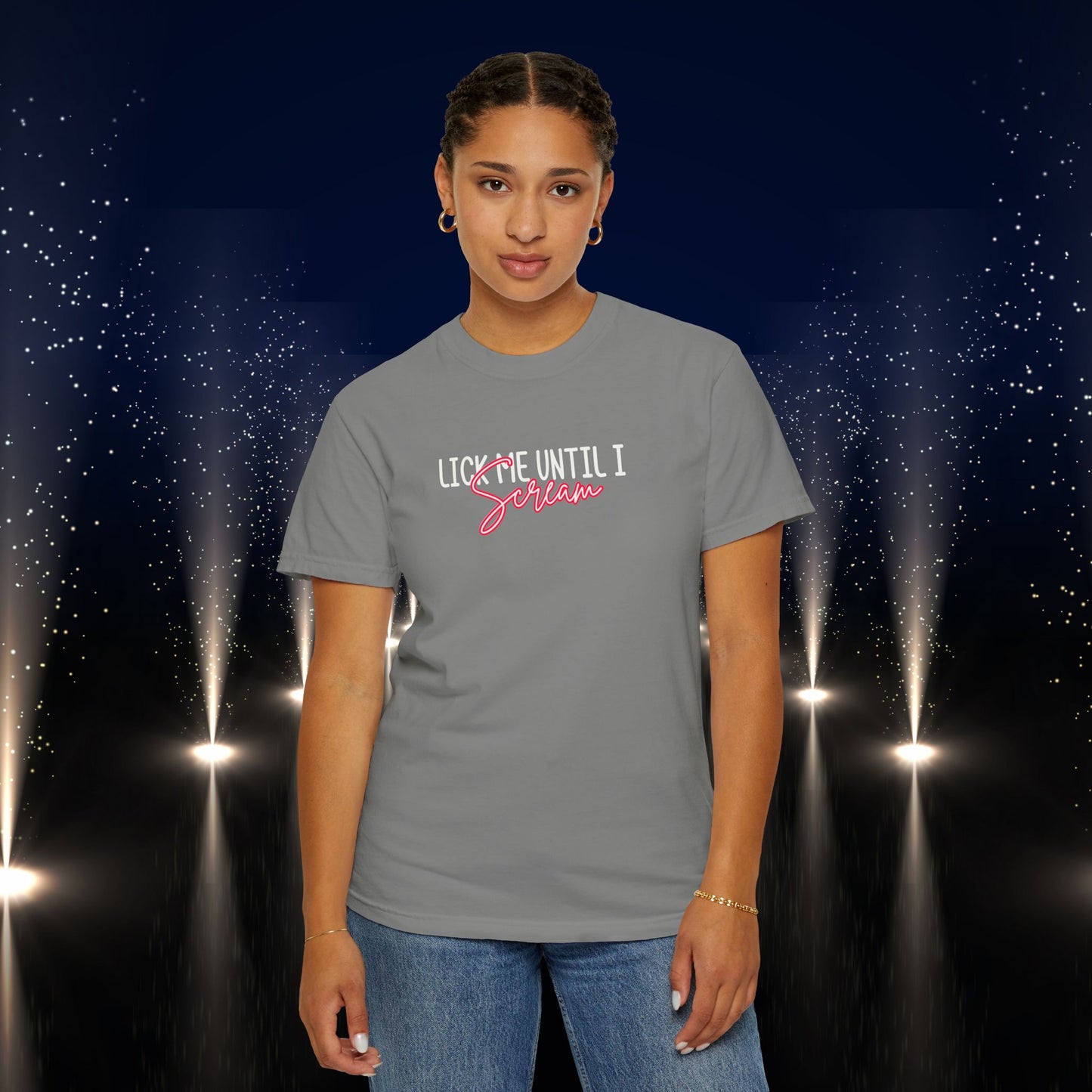 Lick Me Until I Scream Shirt – Naughty Oral Sex T-Shirt for Women, Funny Dirty Wife Tee