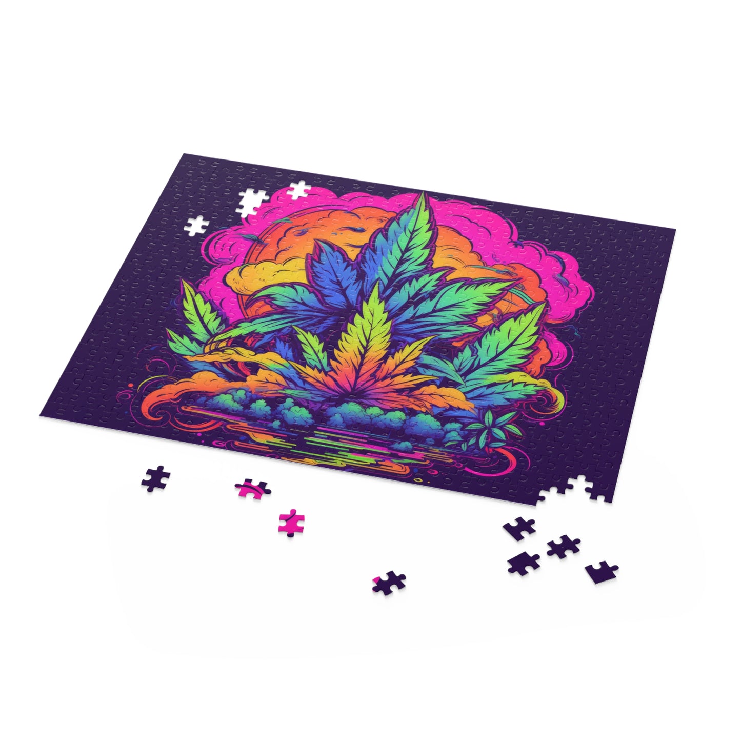Wild Side Trip – Electric Jungle Puzzle with Neon Burst Fun Adult Activity for Jokers, Tokers, and Smokers gift