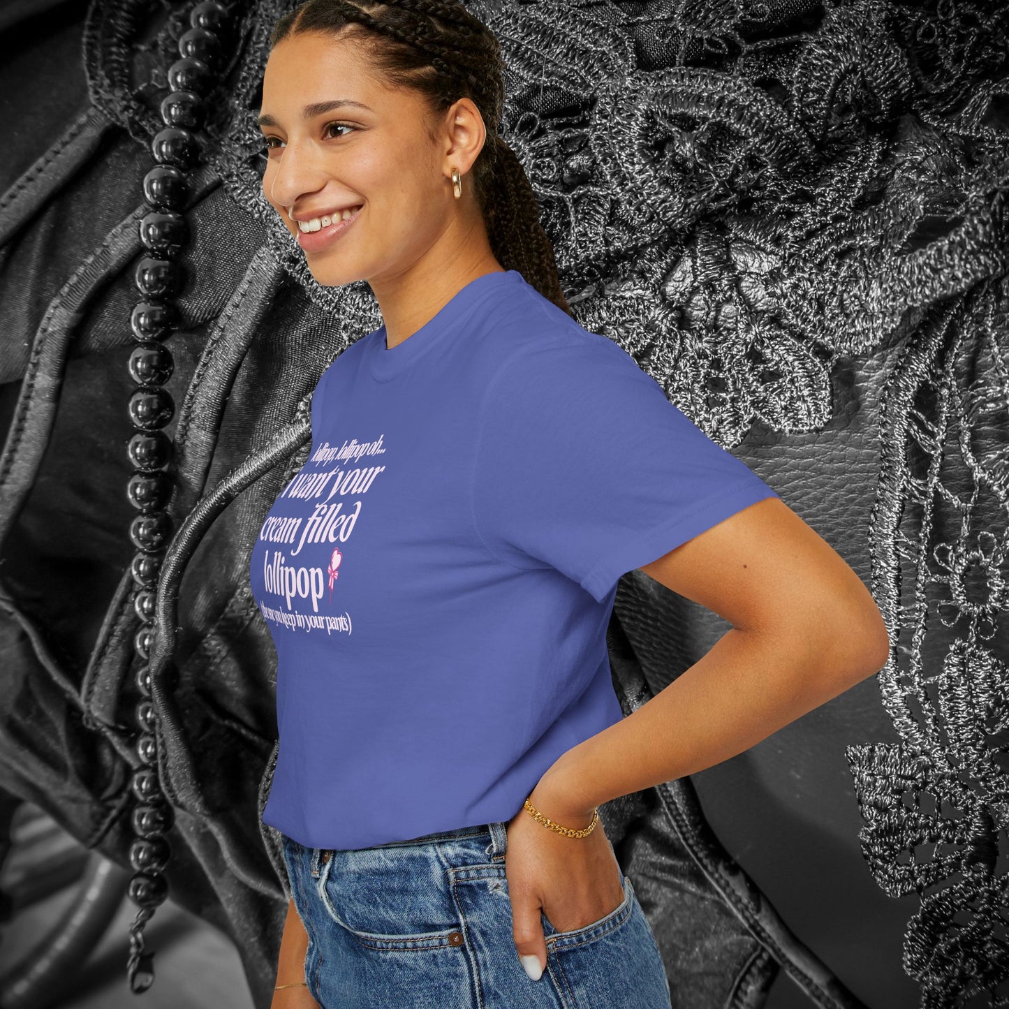 Sexually suggestive lollipop T-shirt, funny innuendo gift for hot wife, hot girl summer outfit, sexy party apparel