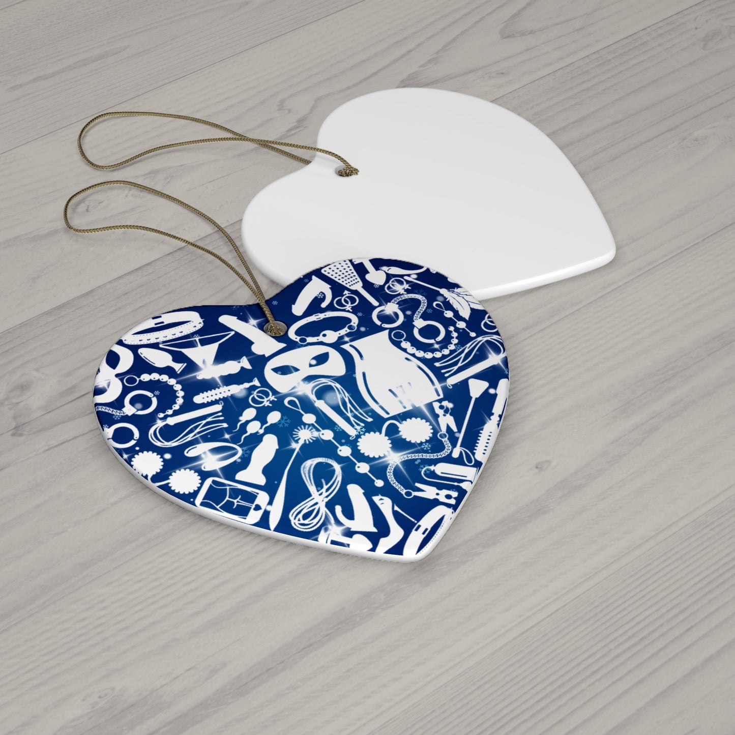 Naughty BDSM Heart Ornament – Sexy Christmas Tree Decor, NSFW Ornament (Limited Winter Edition)