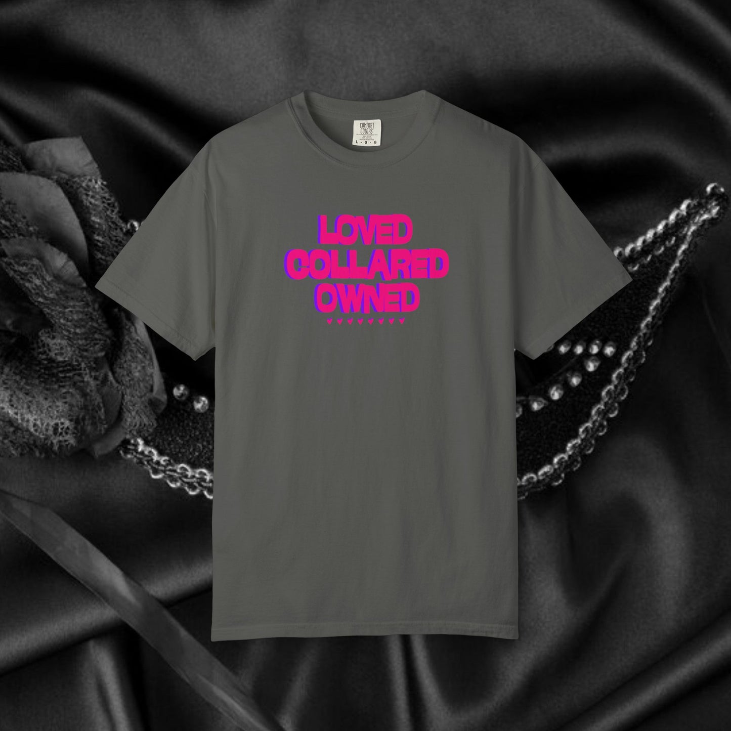 Loved Collared Owned Submissive T-Shirt – Unisex Kinky Tee, Submissive Wife Gift, Dominant Lover Gift, BDSM Apparel