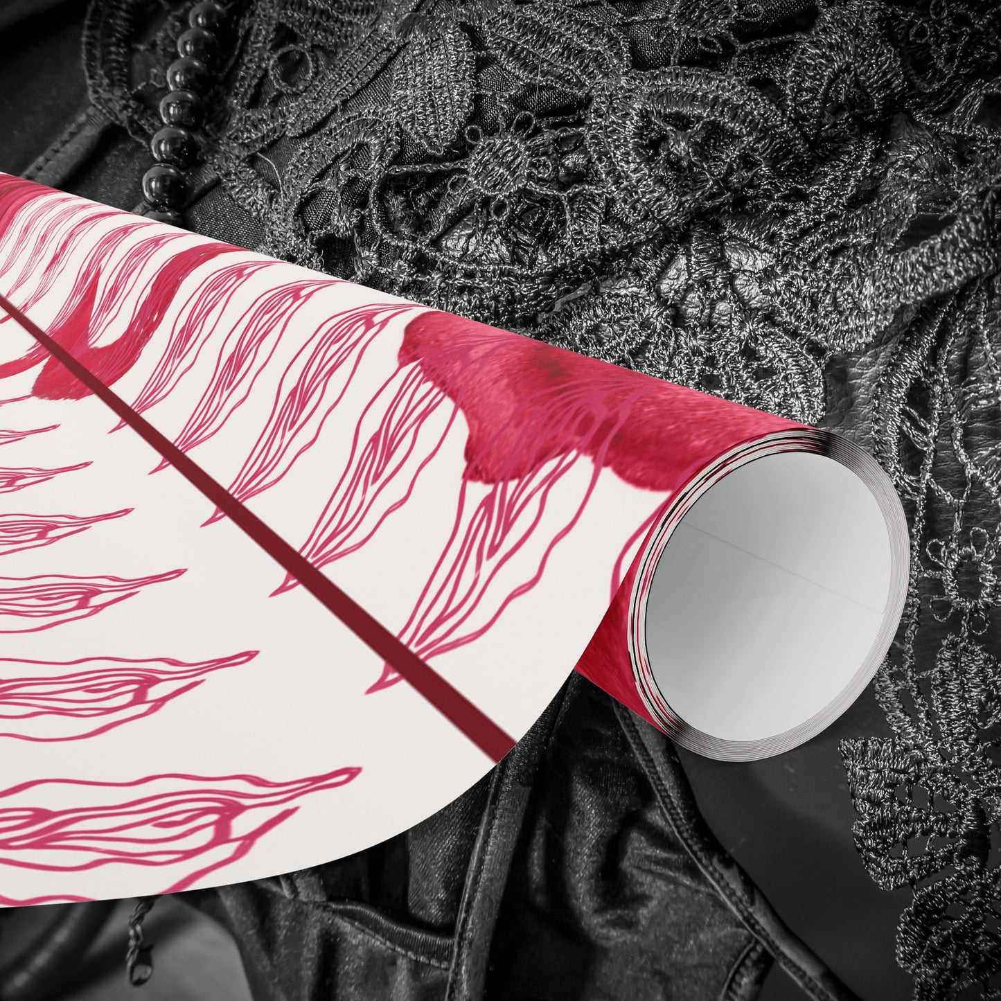Chic Vagina Heart & Roses Gift Wrap, Naughty Paper, Psssy Love Present