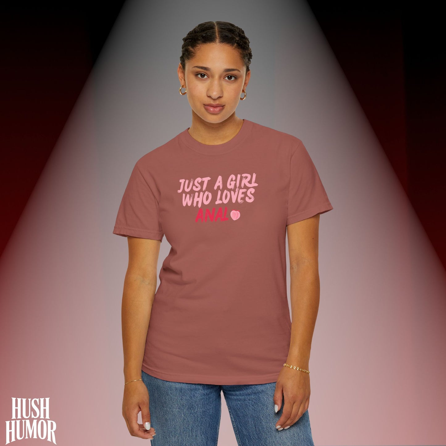 Just a Girl Who Loves A*al Shirt – Naughty NSFW T-Shirt for Hot Wife, Inappropriate Dirty Graphic Tee, Offensive Risqué Apparel for Women, Sexy Summer Shirt