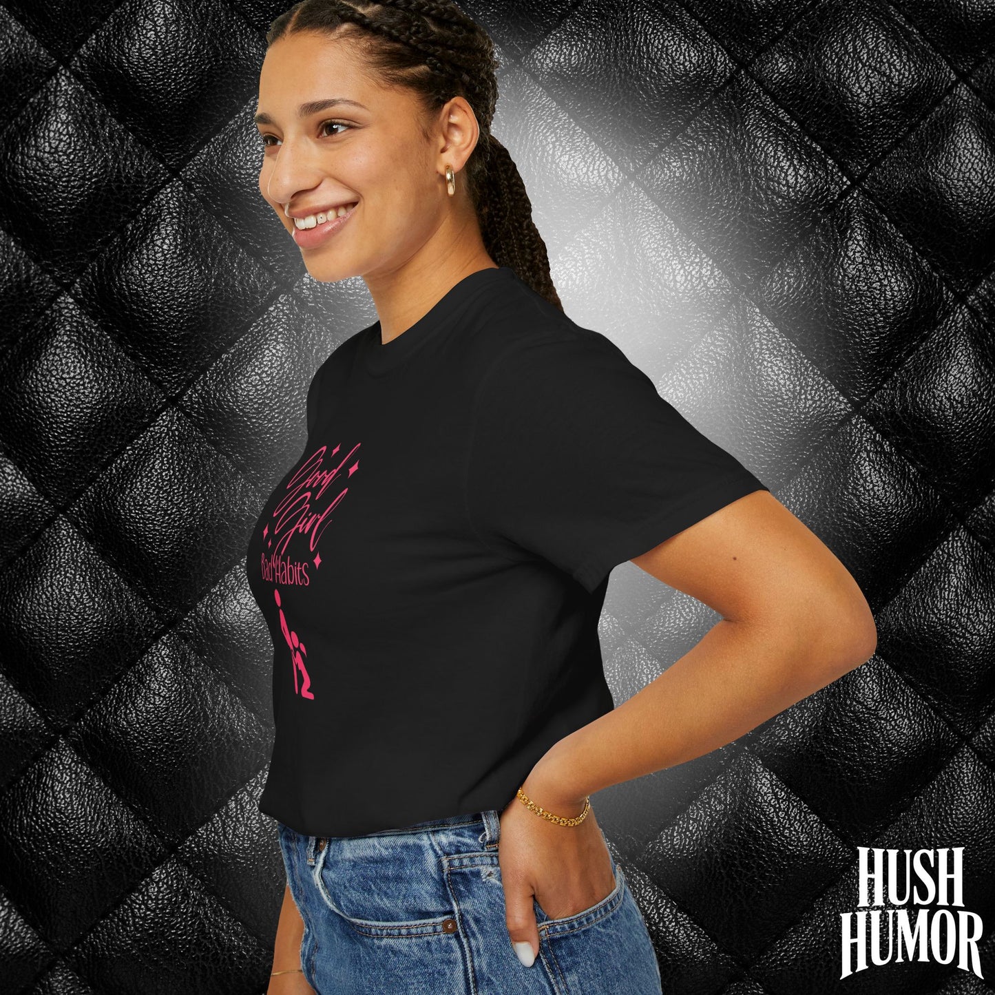 Good Girl Bad Habits Shirt – Funny Oral Sex Graphic Tee for Naughty Wife