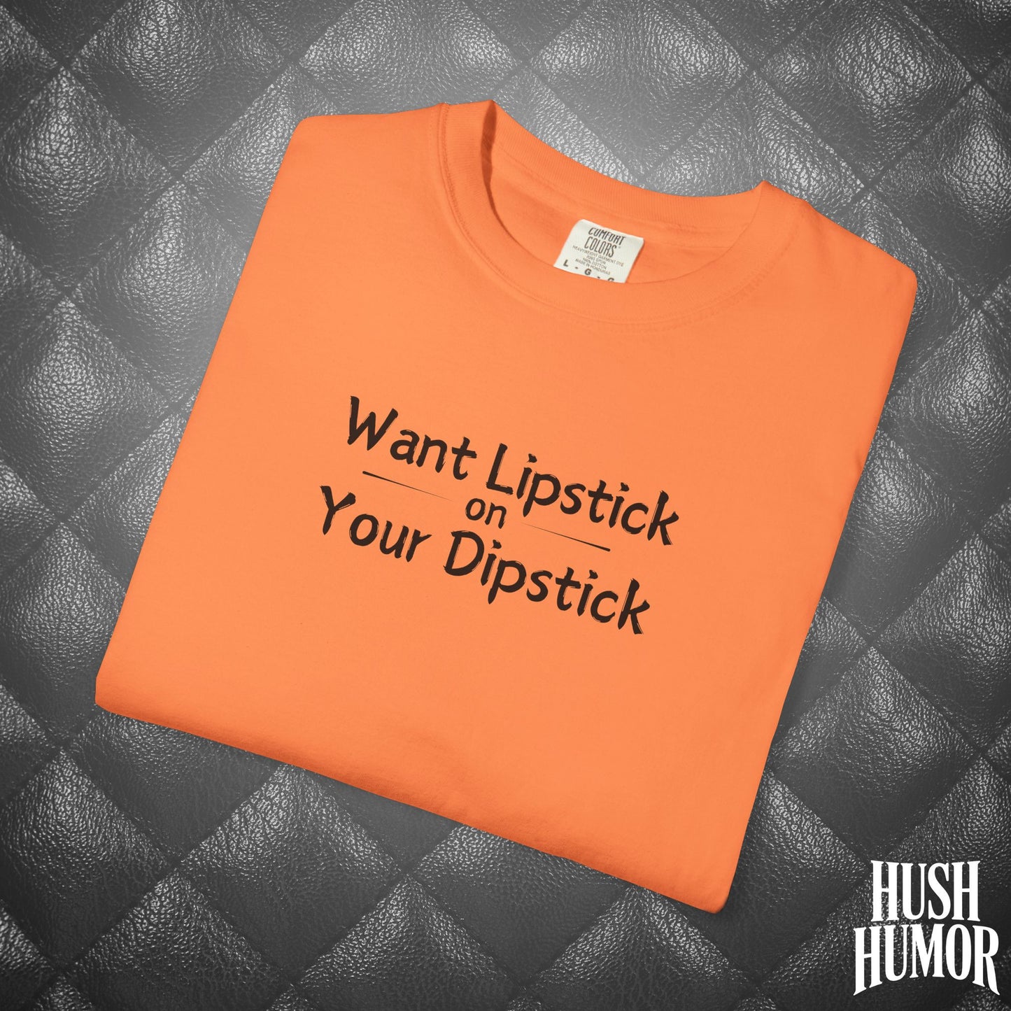 Lipstick on Your Dipstick T-Shirt | Naughty fun Oral Skils Tee for Women | Dirty Funny Sex Shirt | Inappropriate Bold Adult Party Apparel