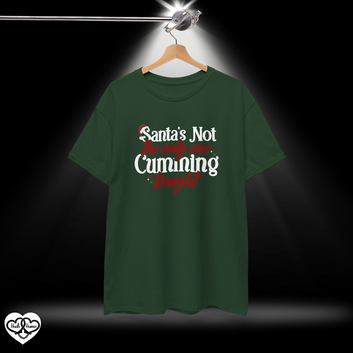 Santa’s Not the Only One Cumming Tonight Shirt – Naughty Christmas Tee for Adults, Funny Holiday Party Shirt, Sexy Xmas Gift