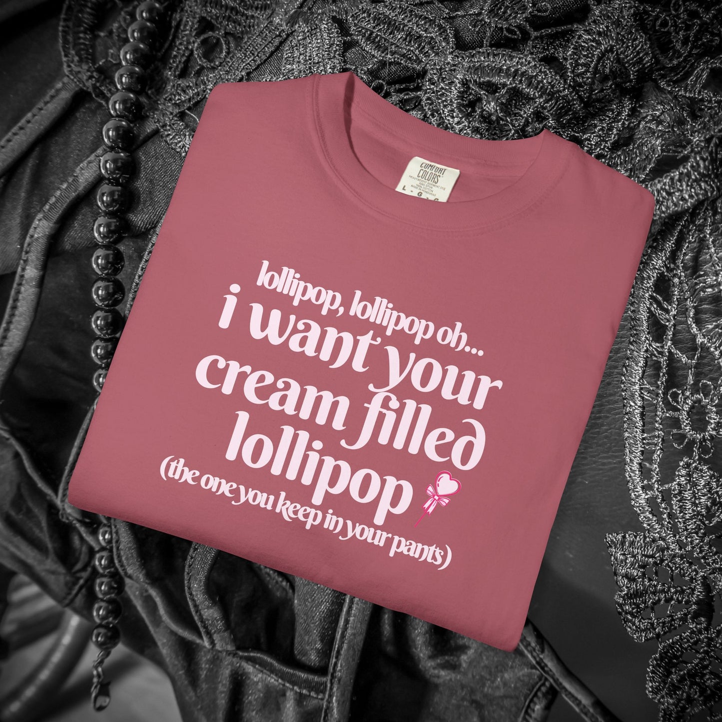 Sexually suggestive lollipop T-shirt, funny innuendo gift for hot wife, hot girl summer outfit, sexy party apparel