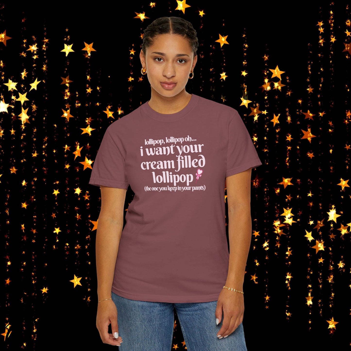 Sexually suggestive lollipop T-shirt, funny innuendo gift for hot wife, hot girl summer outfit, sexy party apparel
