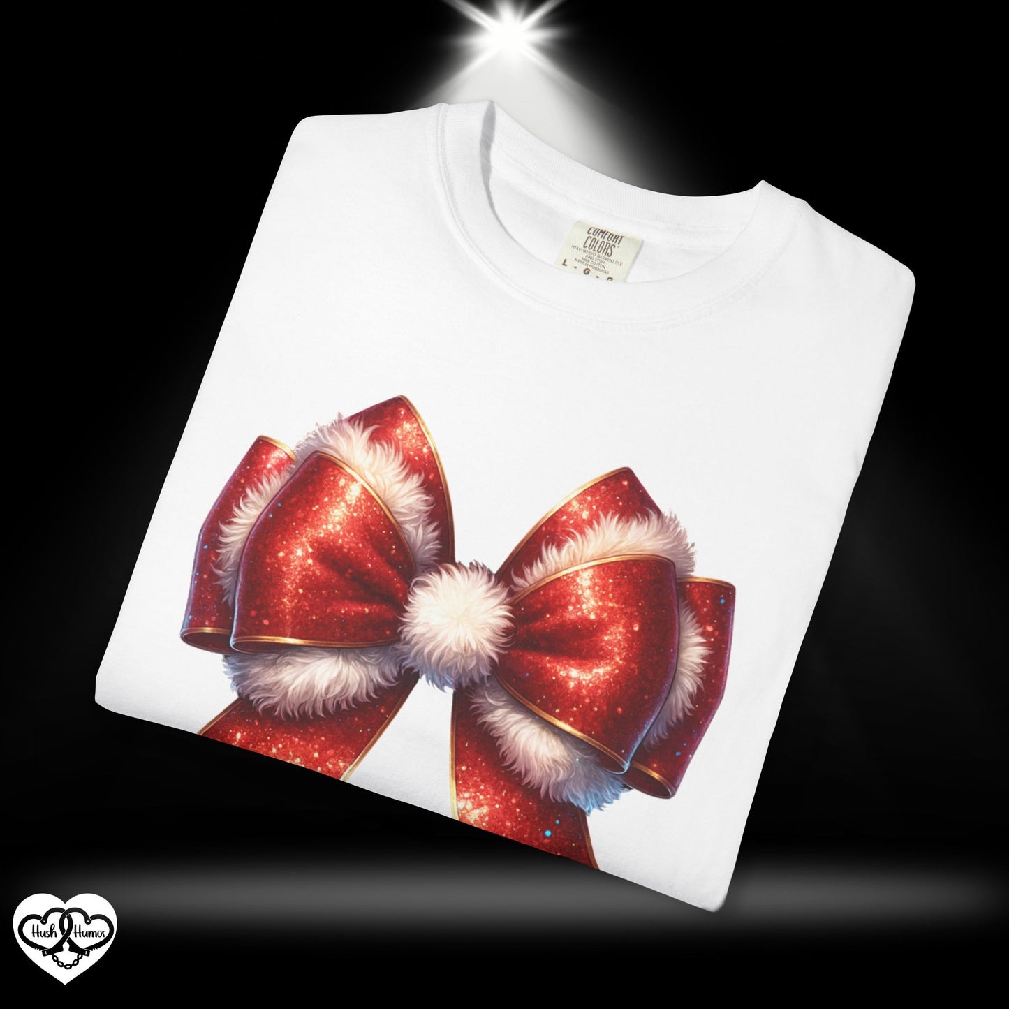 Be Santa’s Favorite Gift Tee – Wrapped Up Bow Tie Christmas Shirt, Funny Adult NSFW Holiday Party T-Shirt
