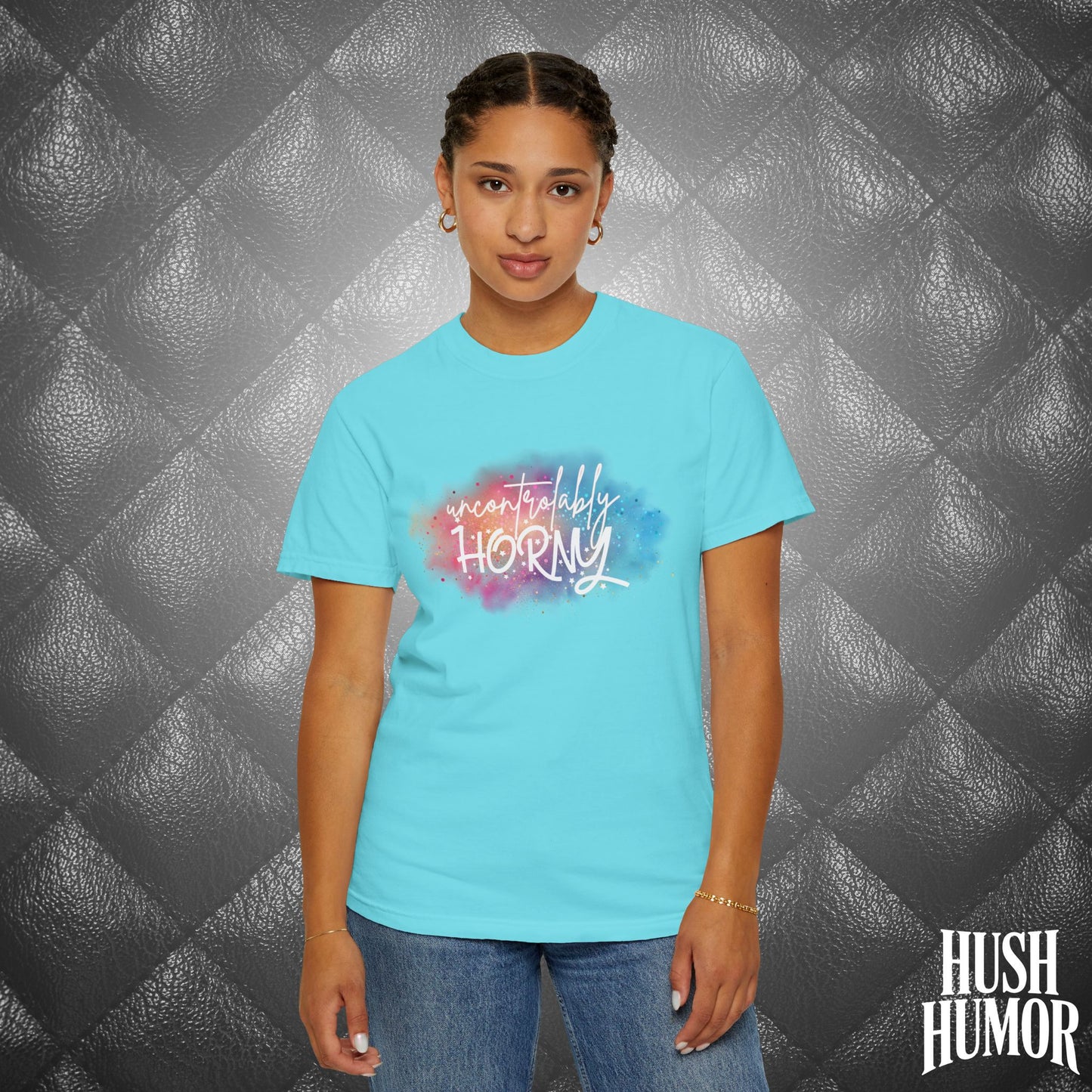 Uncontrollably Horny Shirt – Dirty Comfort Colors Tee for Hot Wife, Funny NSFW Party T-Shirt