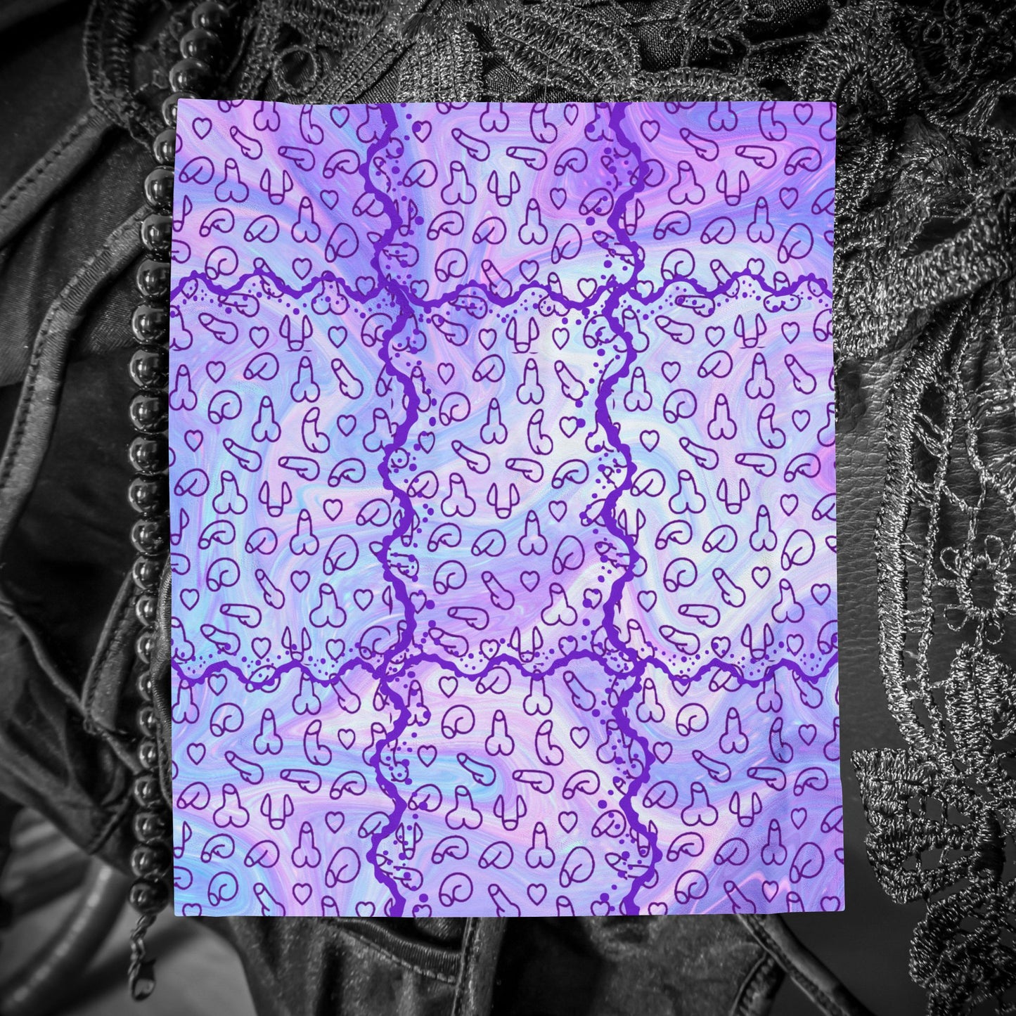 Purple Penis Blanket Gift Velveteen Plush Blanket,Fun Gag Gift, D*ck Gift, C*ck Blanket