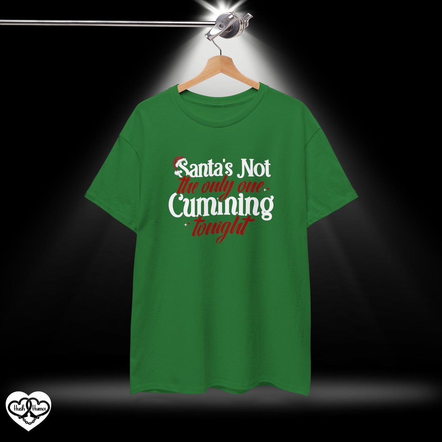 Santa’s Not the Only One Cumming Tonight Shirt – Naughty Christmas Tee for Adults, Funny Holiday Party Shirt, Sexy Xmas Gift